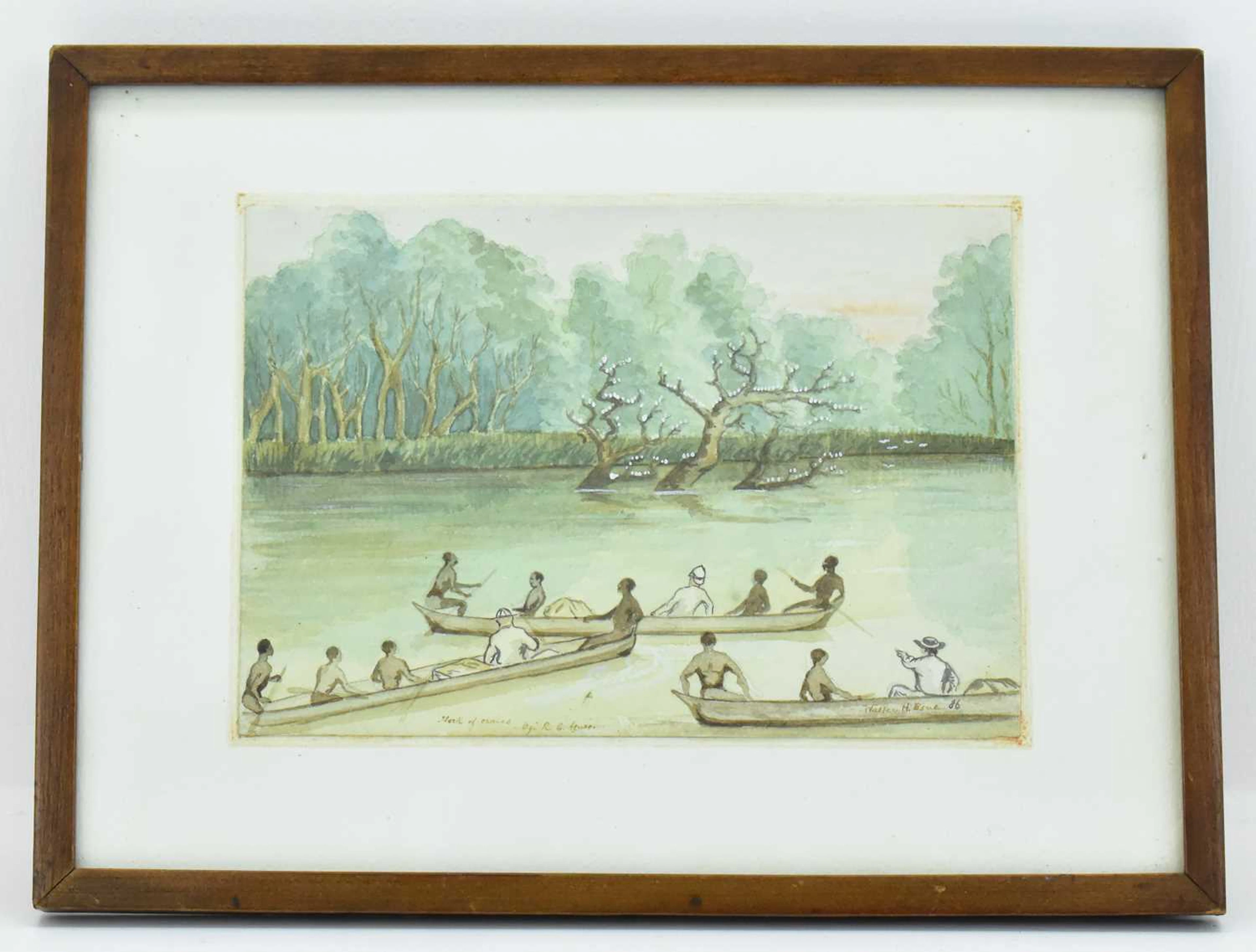 ATTRIBUTED TO WH BONE; a Victorian naive watercolour study