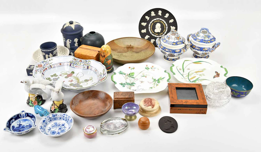 A collection of decorative ceramics