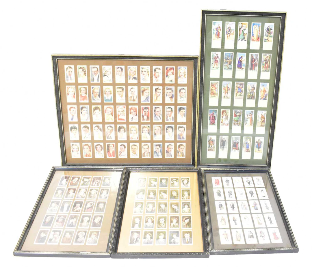 Five collections of cigarette cards relating to actors and actresses by Players