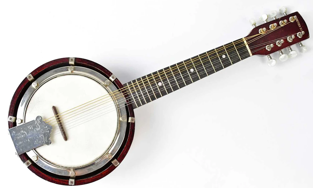 A British made eight-string banjo mandolin (banjolin)