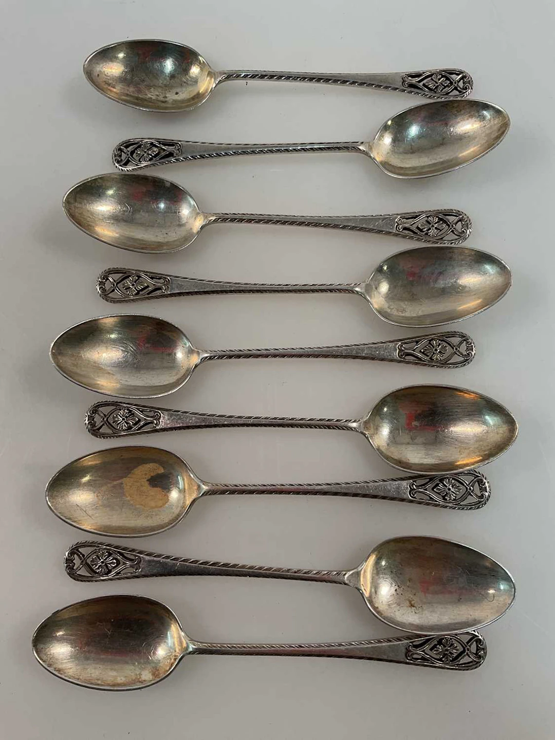 JAMES DIXON & SONS; nine Edward VII hallmarked silver...