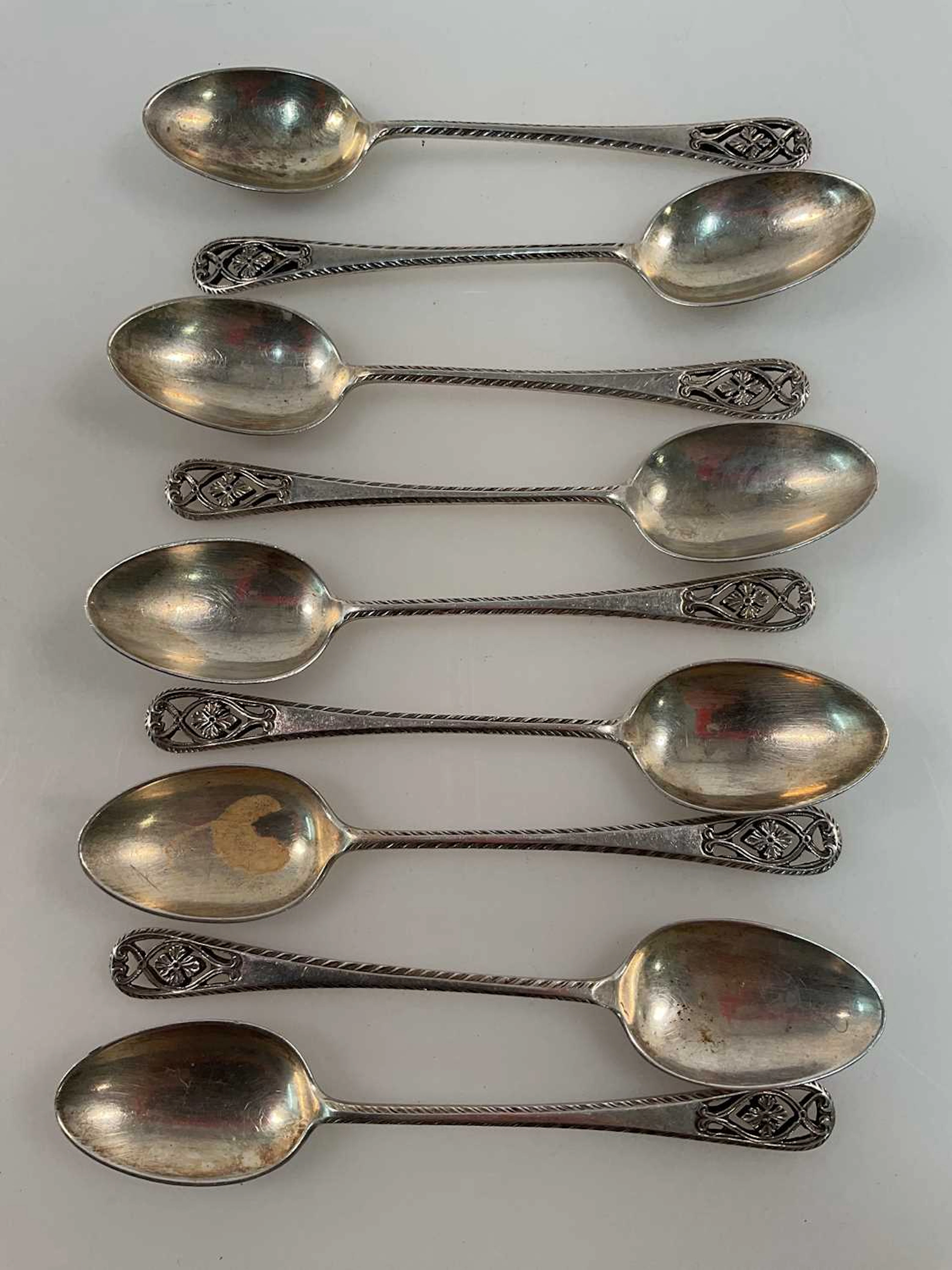 JAMES DIXON & SONS; nine Edward VII hallmarked silver...