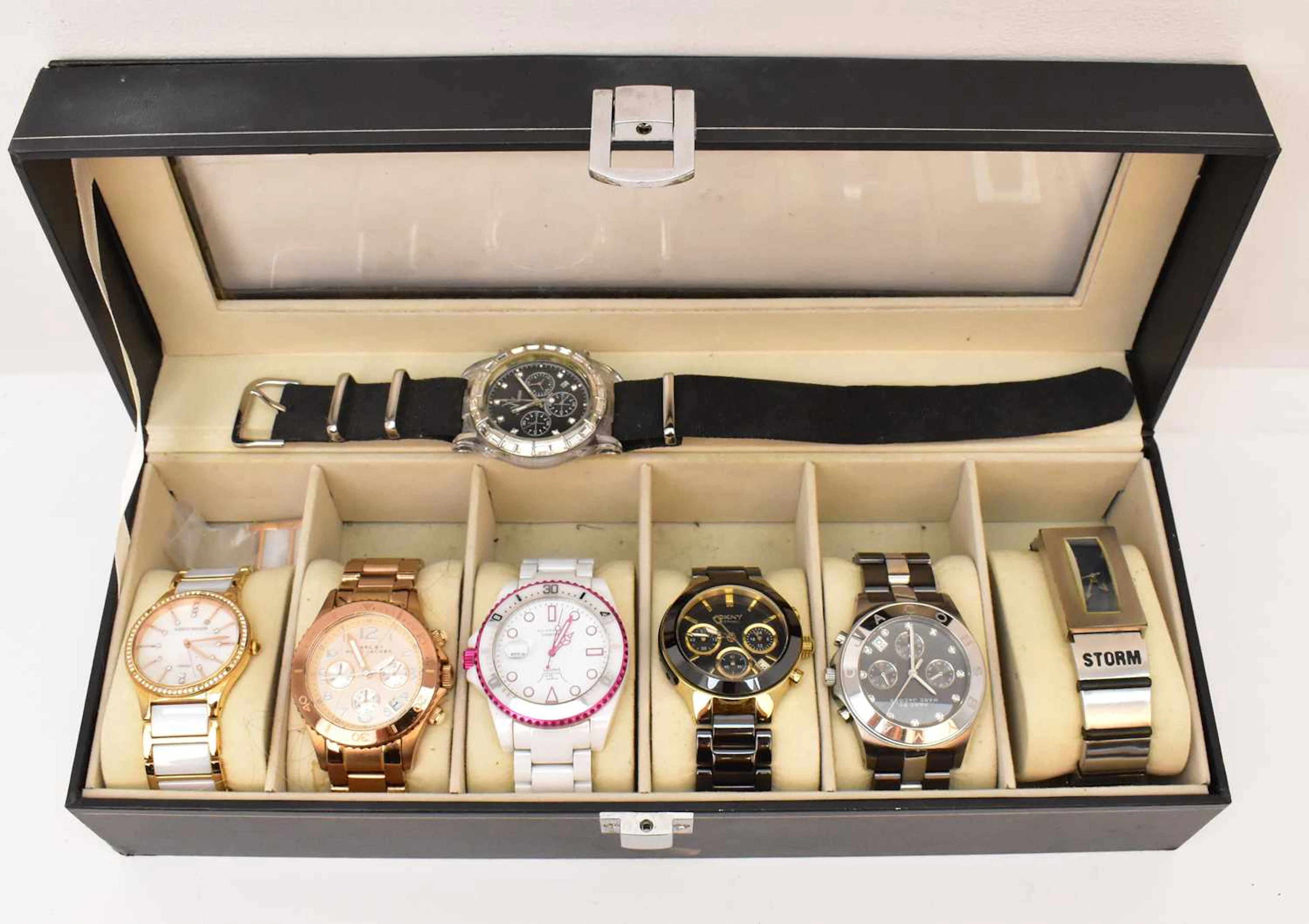Seven various lady's modern fashion watches