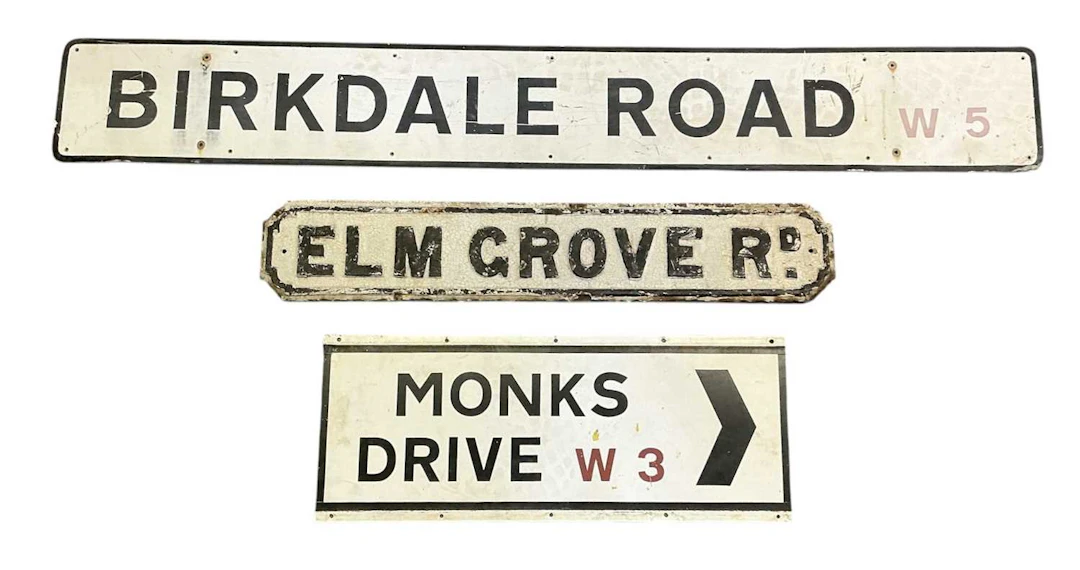 Three assorted 19th century and later London Borough street signs