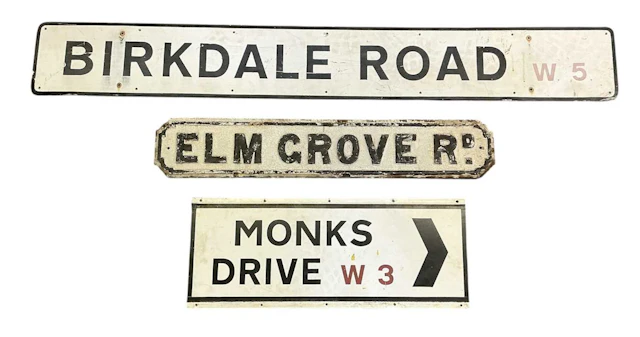 Three assorted 19th century and later London Borough street signs