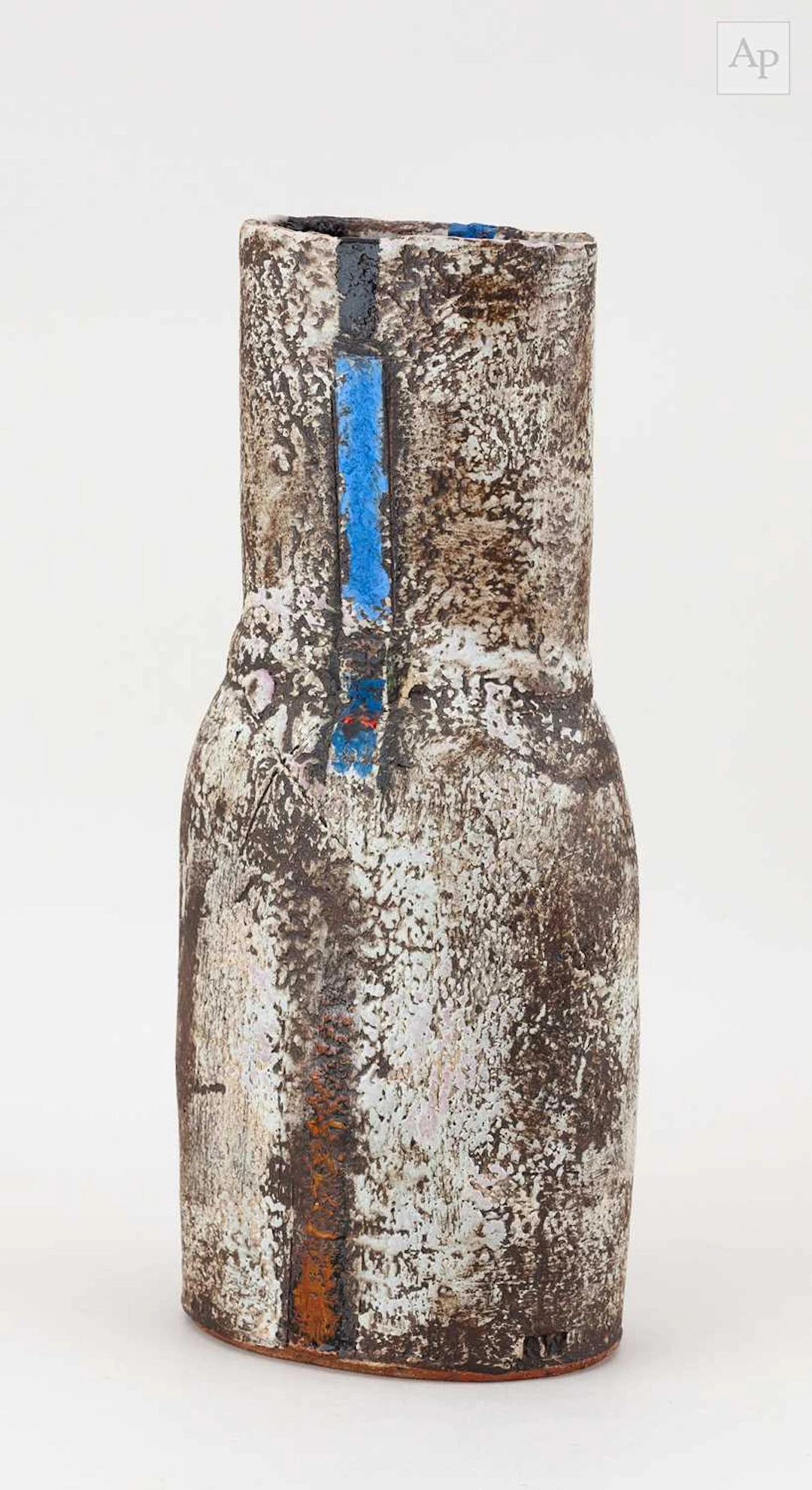 ROBIN WELCH (1936-2019); an oval stoneware bottle with...