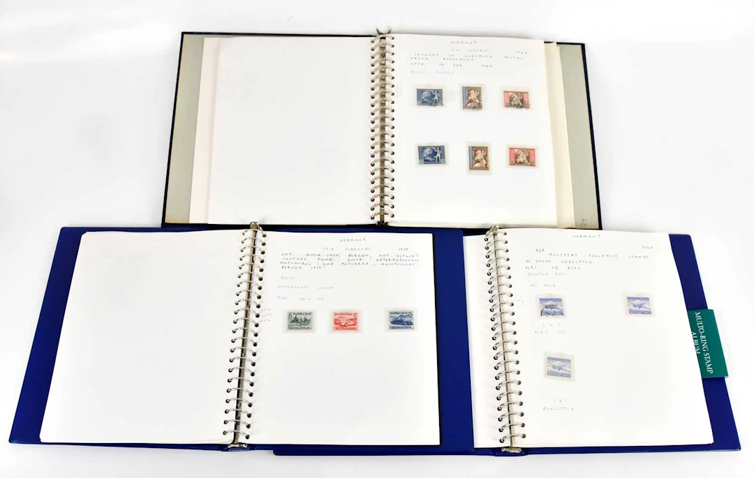 GERMANY; 1930-45 collection in albums including Zeppelin covers range