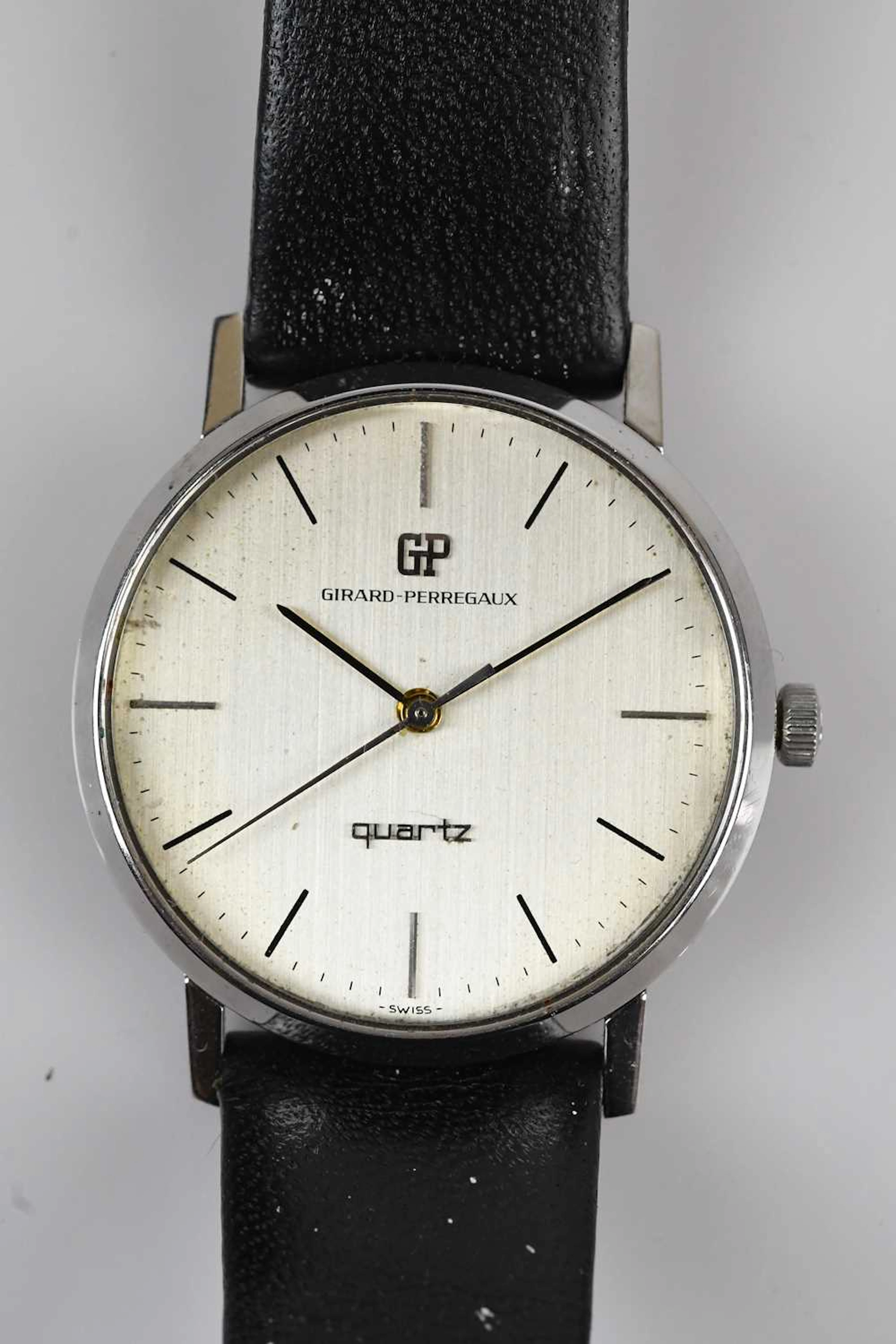 GIRARD-PERREGAUX; a gentleman's stainless steel wristwatch