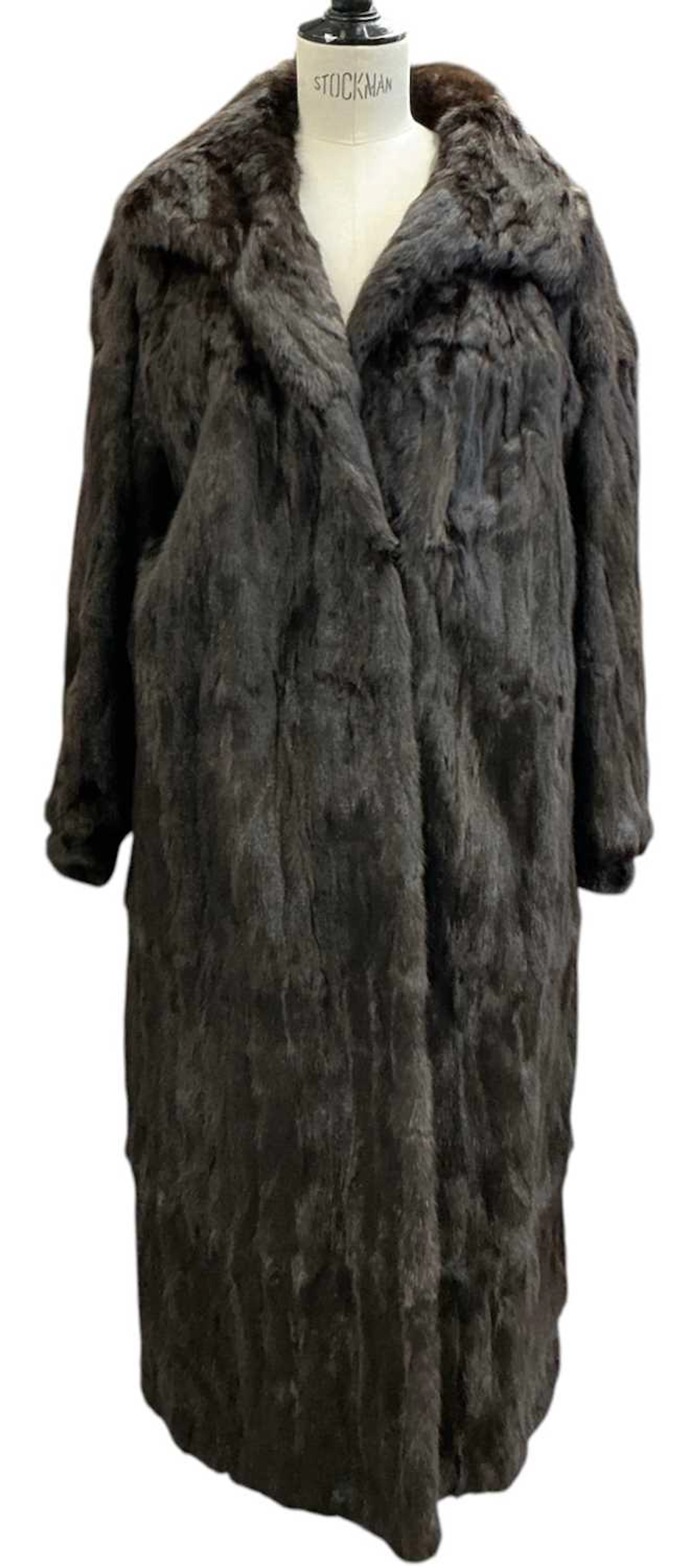 A vintage brown mink fur coat