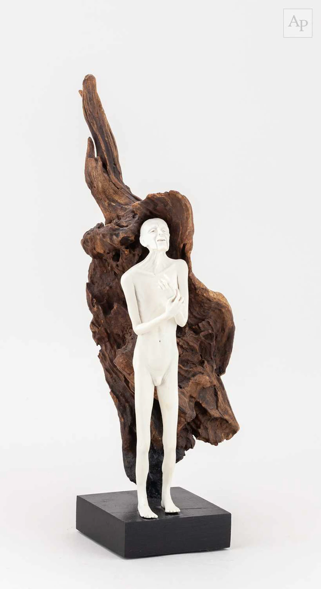 ORLI IVANOV; a porcelain figurative sculpture mounted...