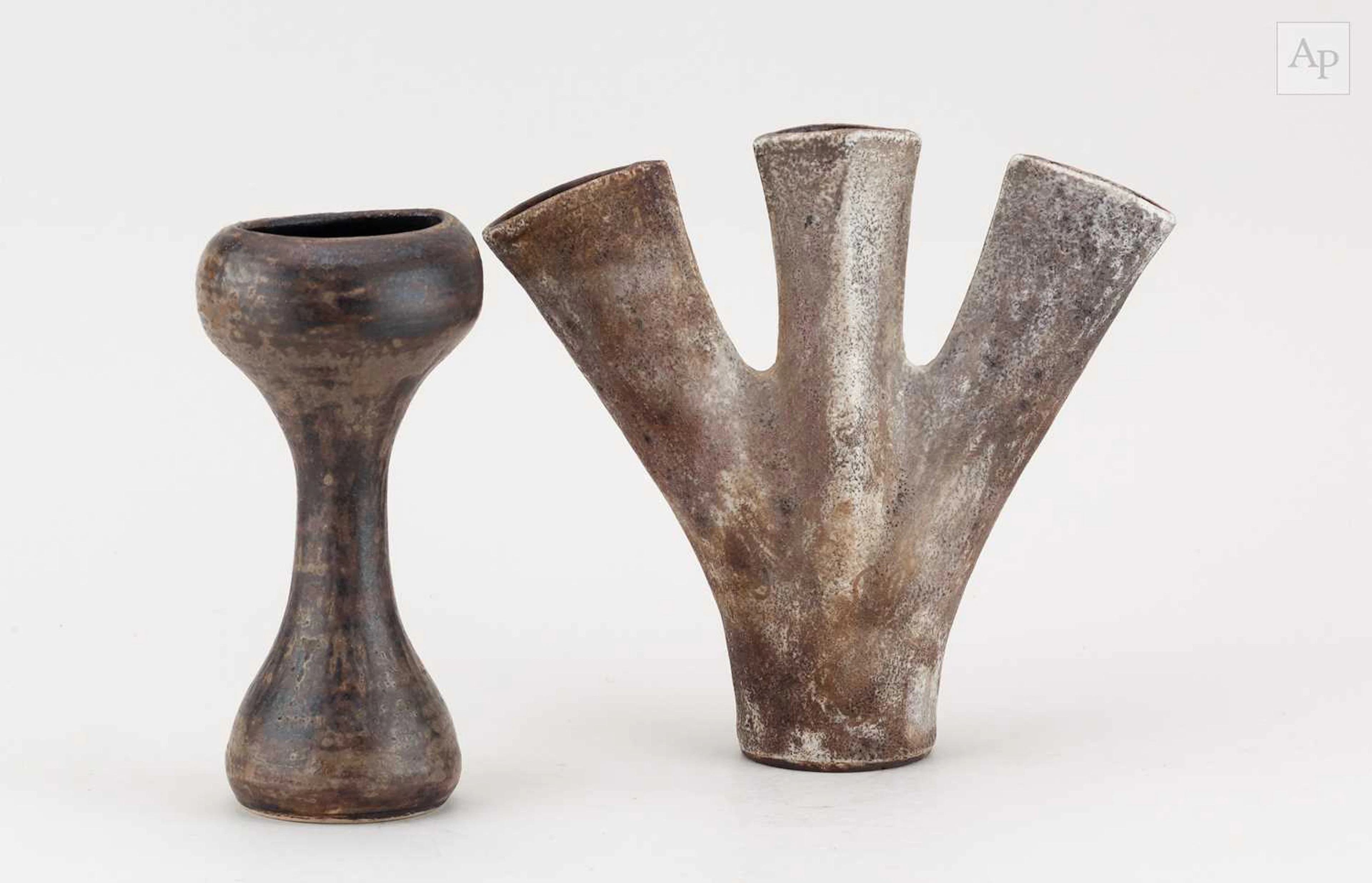 CHRIS CARTER (born 1945); an arrowy stoneware form...