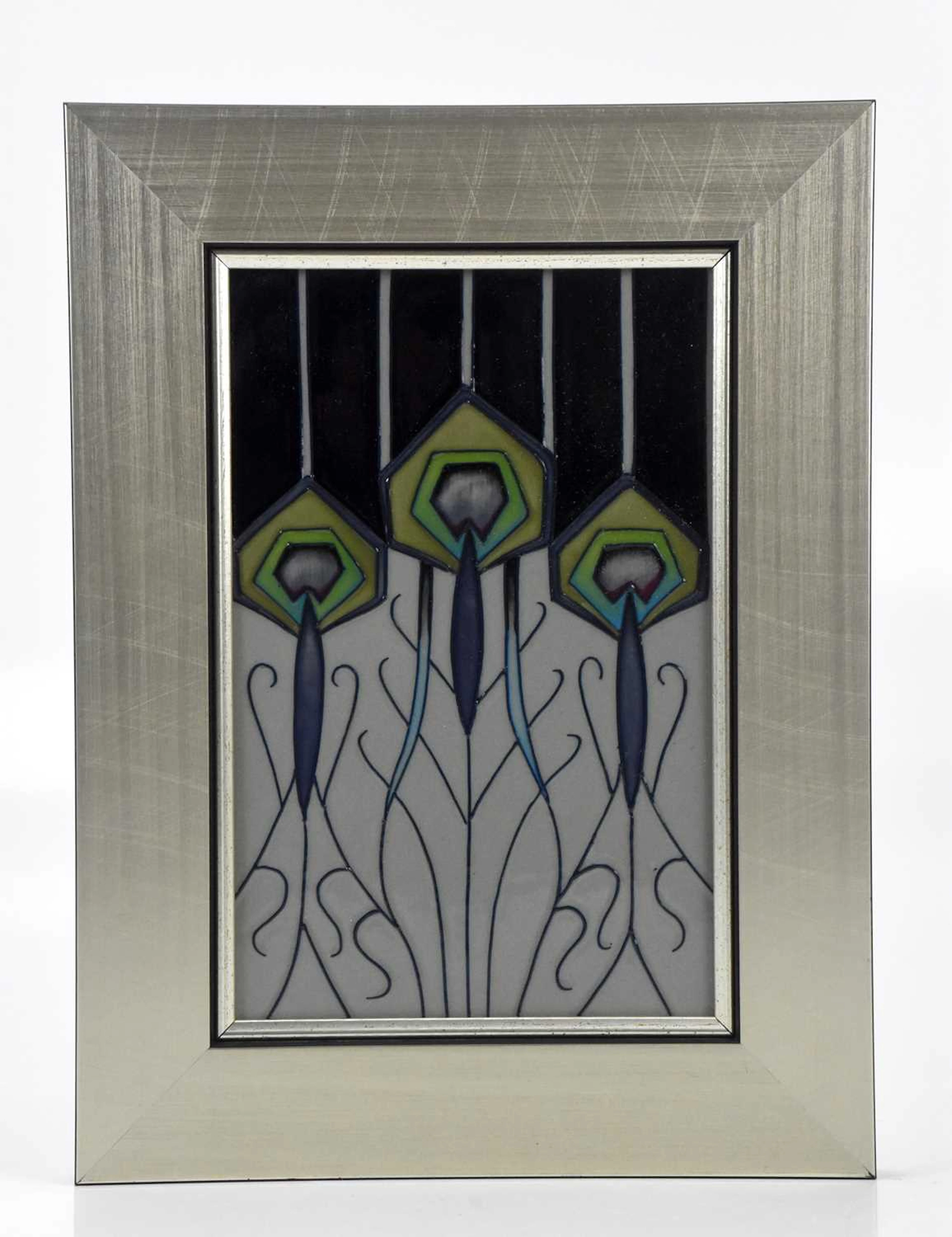 NICOLA SLANEY FOR MOORCROFT; a rectangular wall plaque...