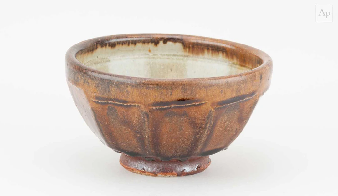 RICHARD BATTERHAM (1936-2021); a cut sided stoneware bowl...