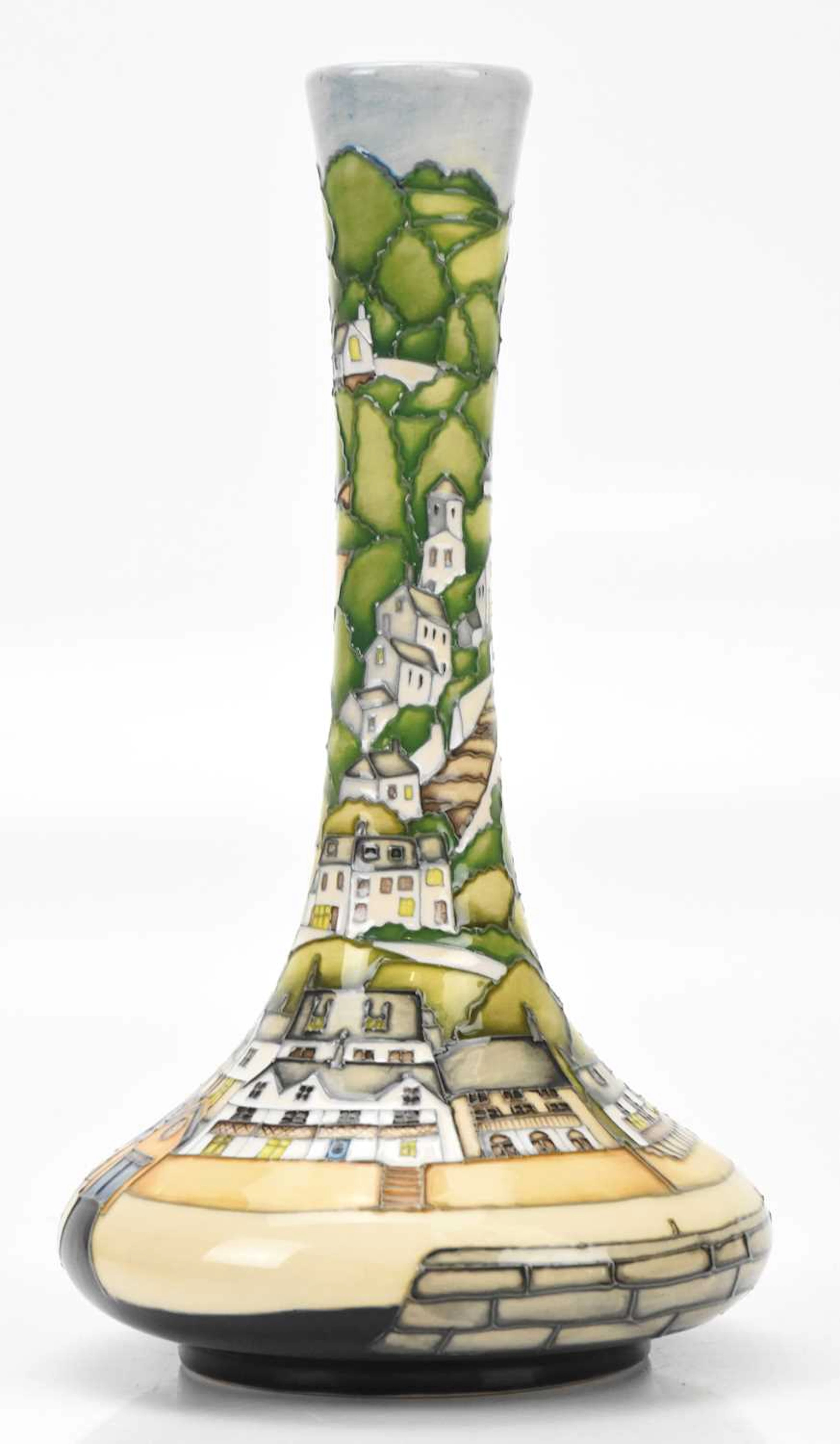 PAUL HILDITCH FOR MOORCROFT; a limited edition bottle vase