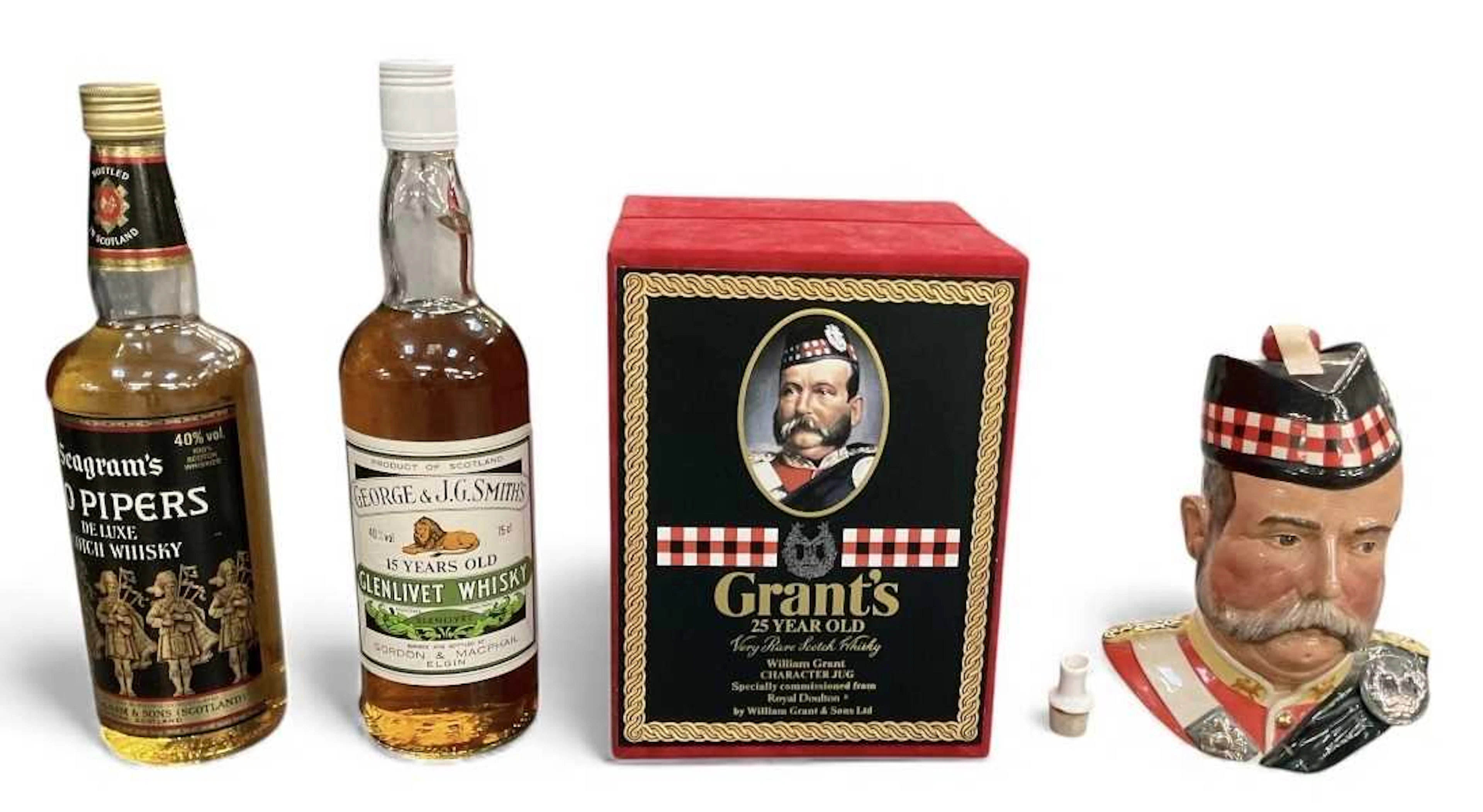 MIXED SPIRITS; a cased bottle of Grant's 25 year old Very Rare Scotch whisky