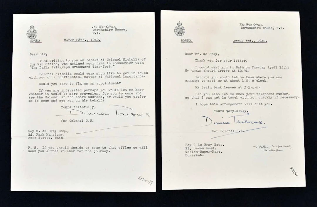 CODE BREAKERS; two letters relating to ‘The Daily...