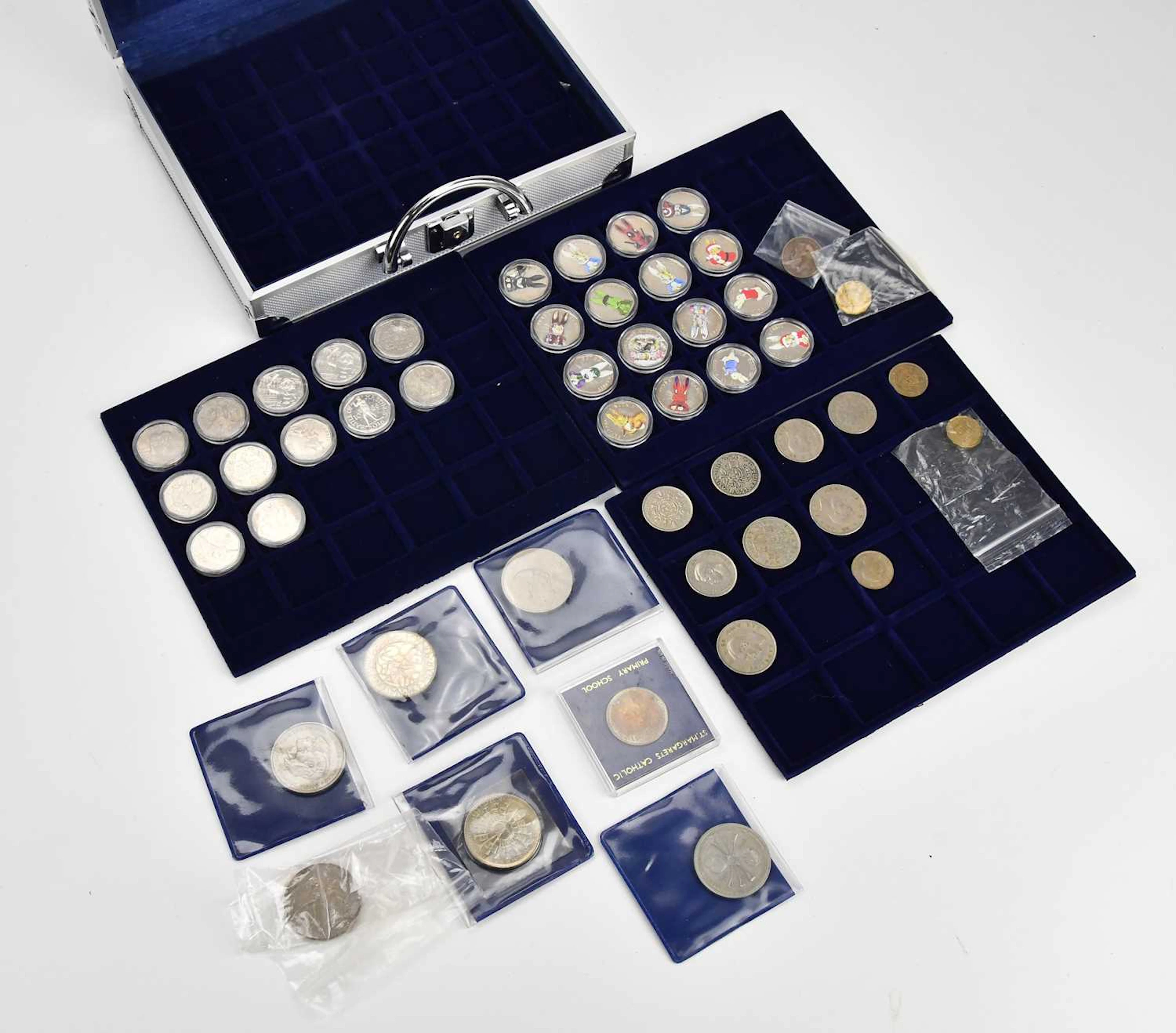A collection of custom Peter Rabbit 50p coins