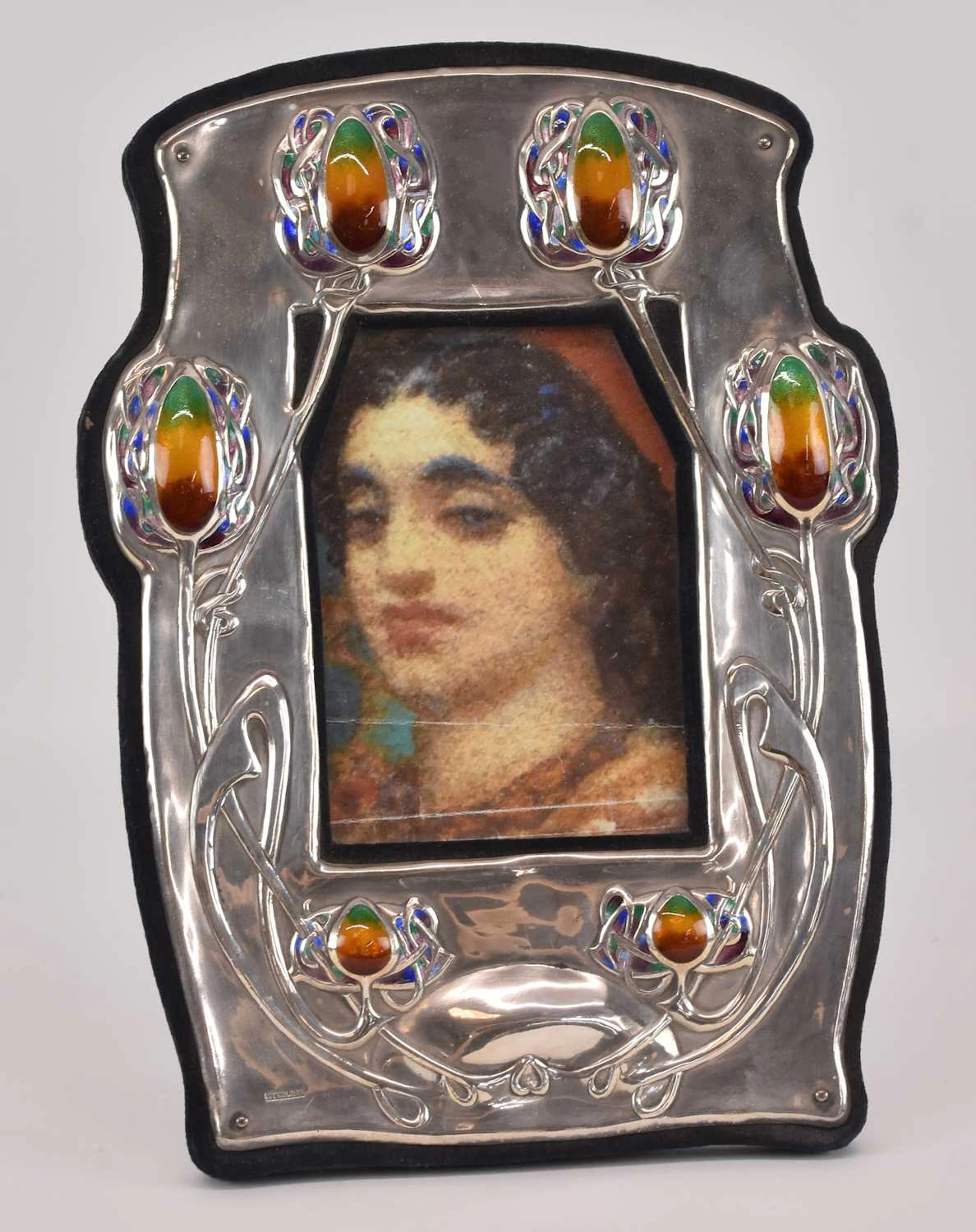 An early 20th century Art Nouveau sterling silver and...