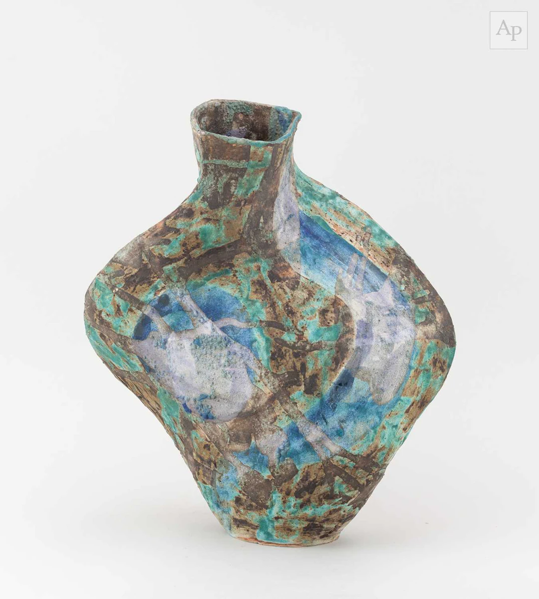 JULIAN KING-SALTER (born 1954); a stoneware bottle of...