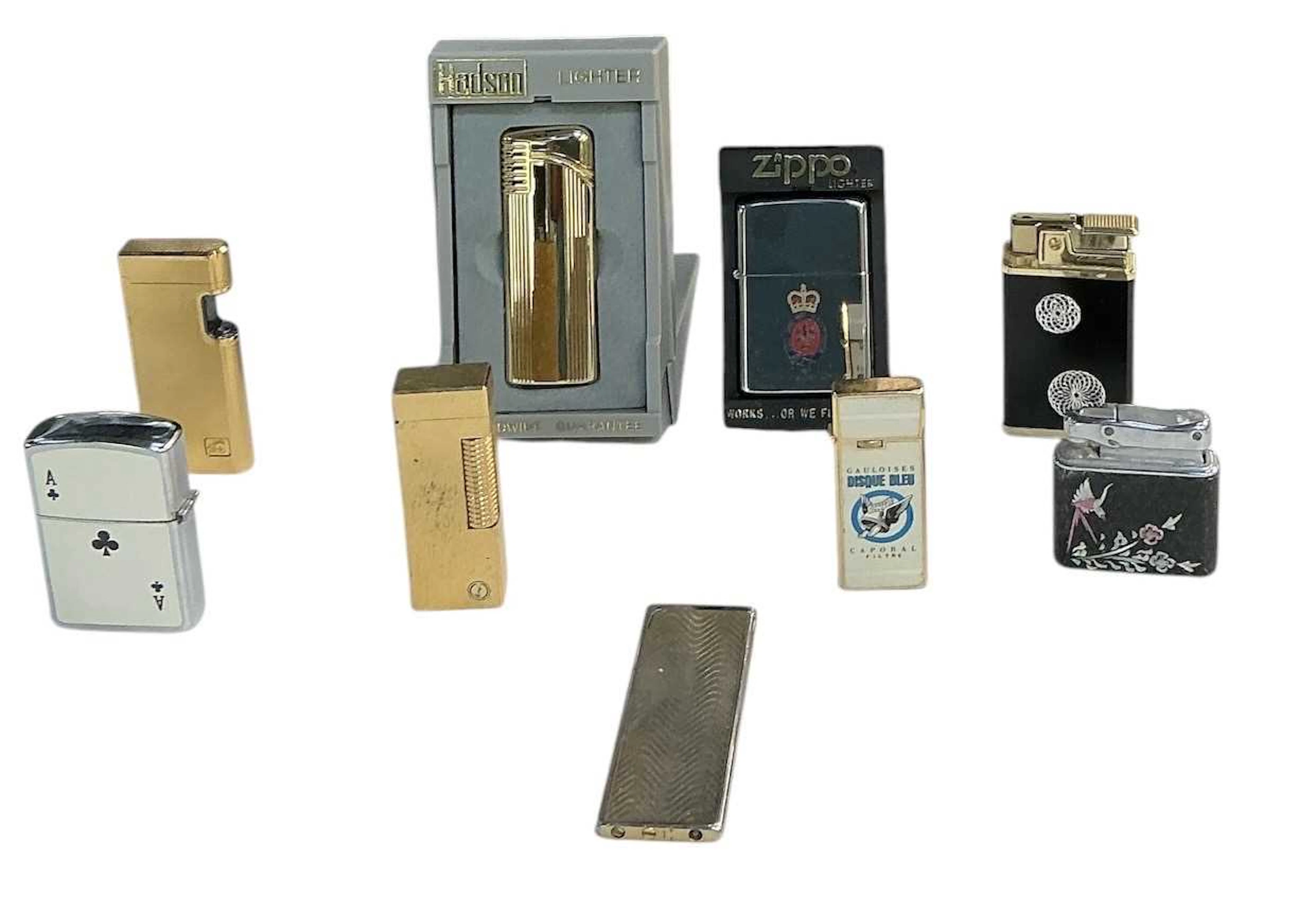 Nine assorted vintage lighters