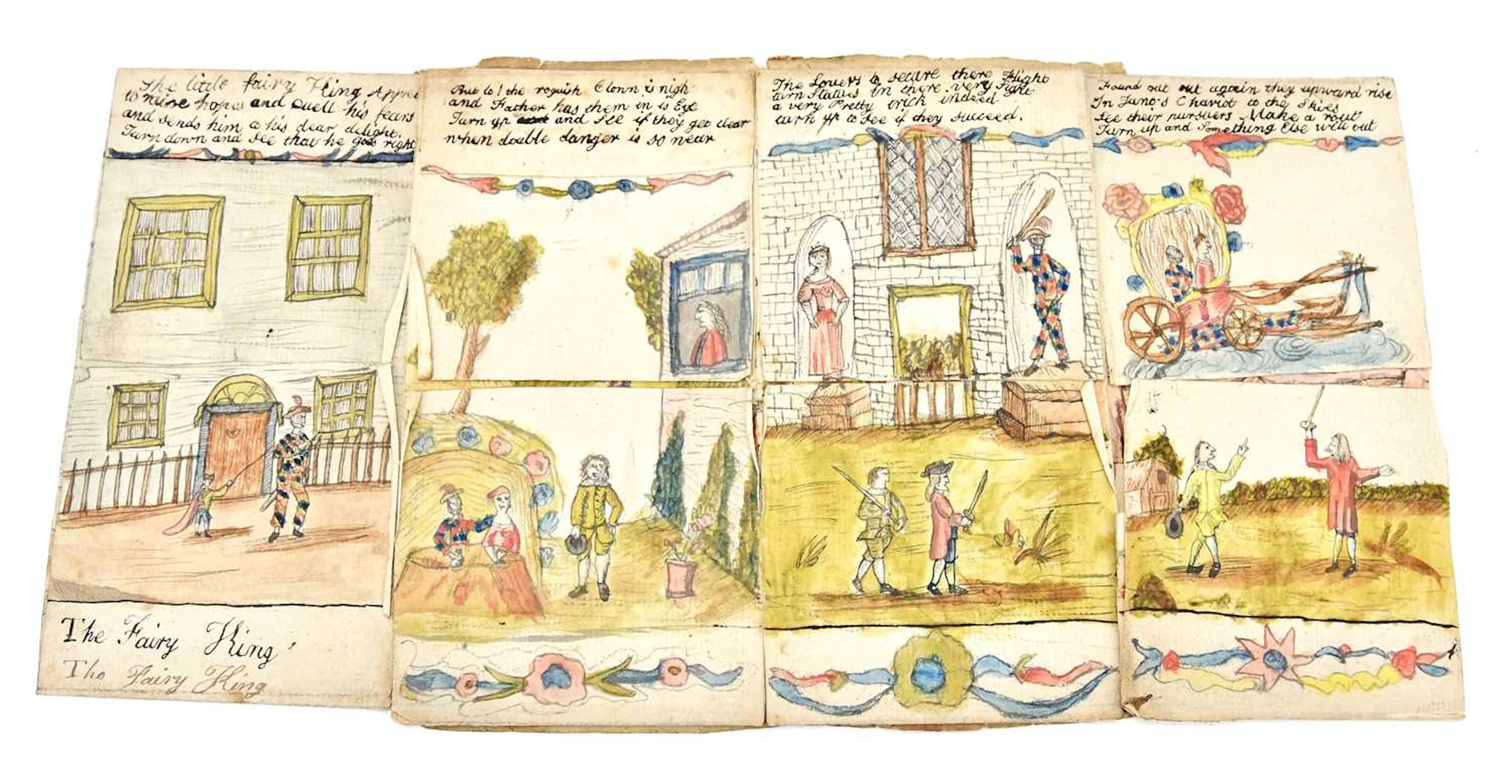 HARLEQUINADE: FLAP-BOOK / TURN-UP BOOK; THE FAIRY KING; a...