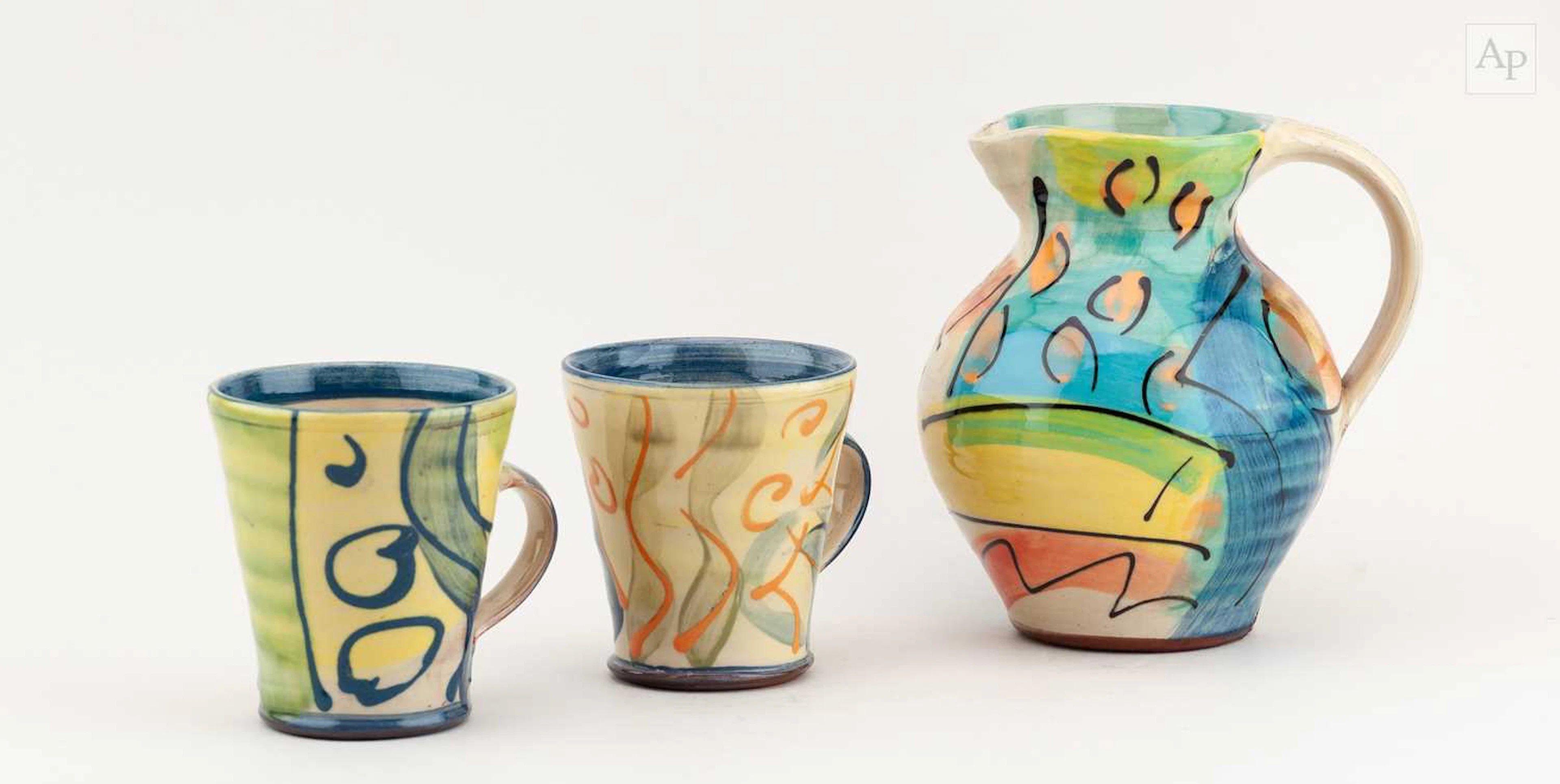 RICHARD WILSON (born 1954); a slipware jug decorated with...