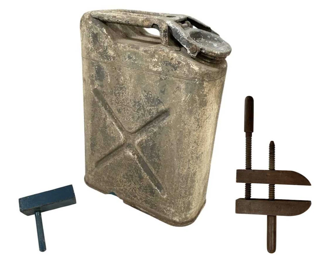 A vintage petrol/jerry can