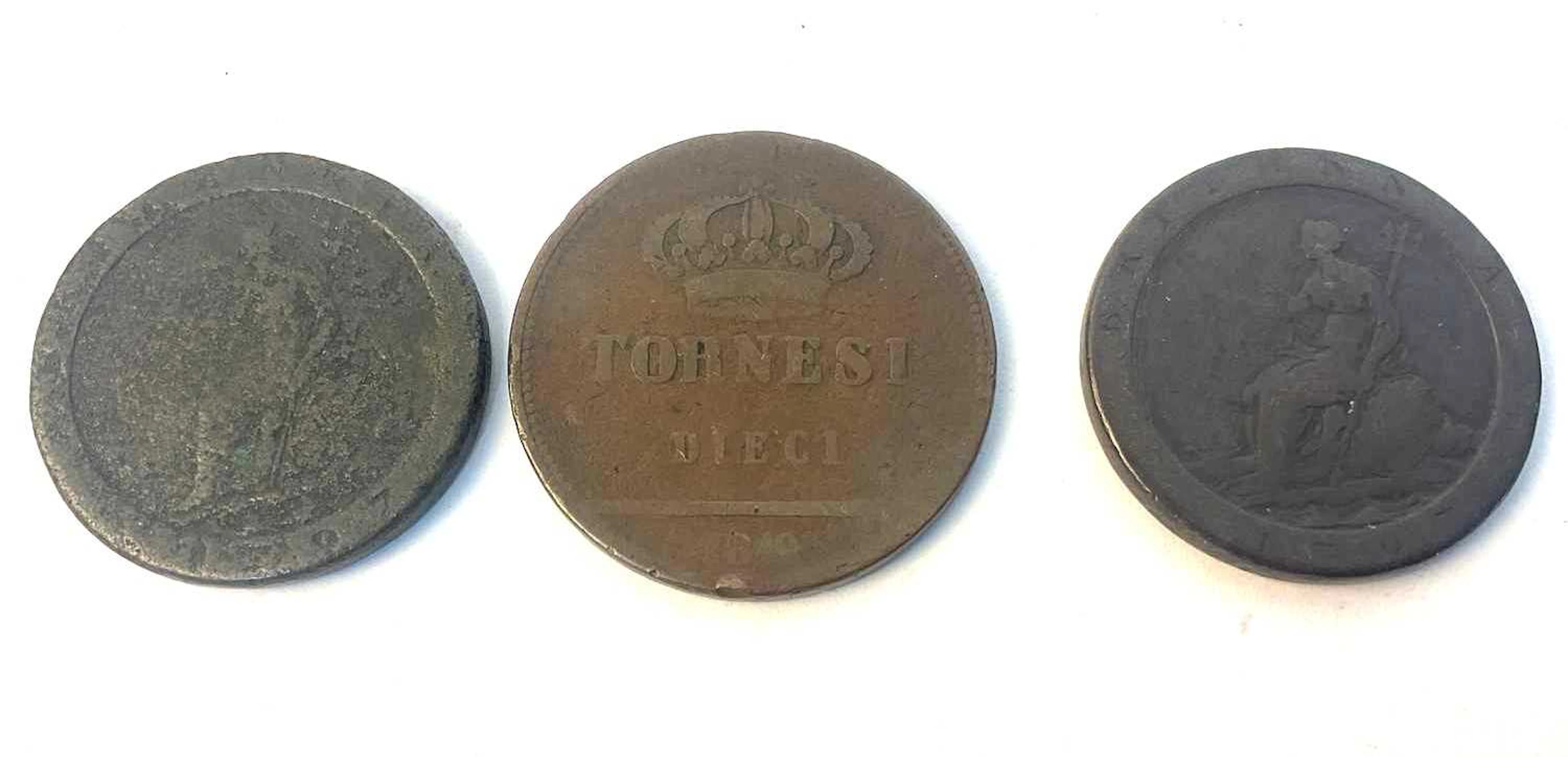 Two 18th century Britannia pennies