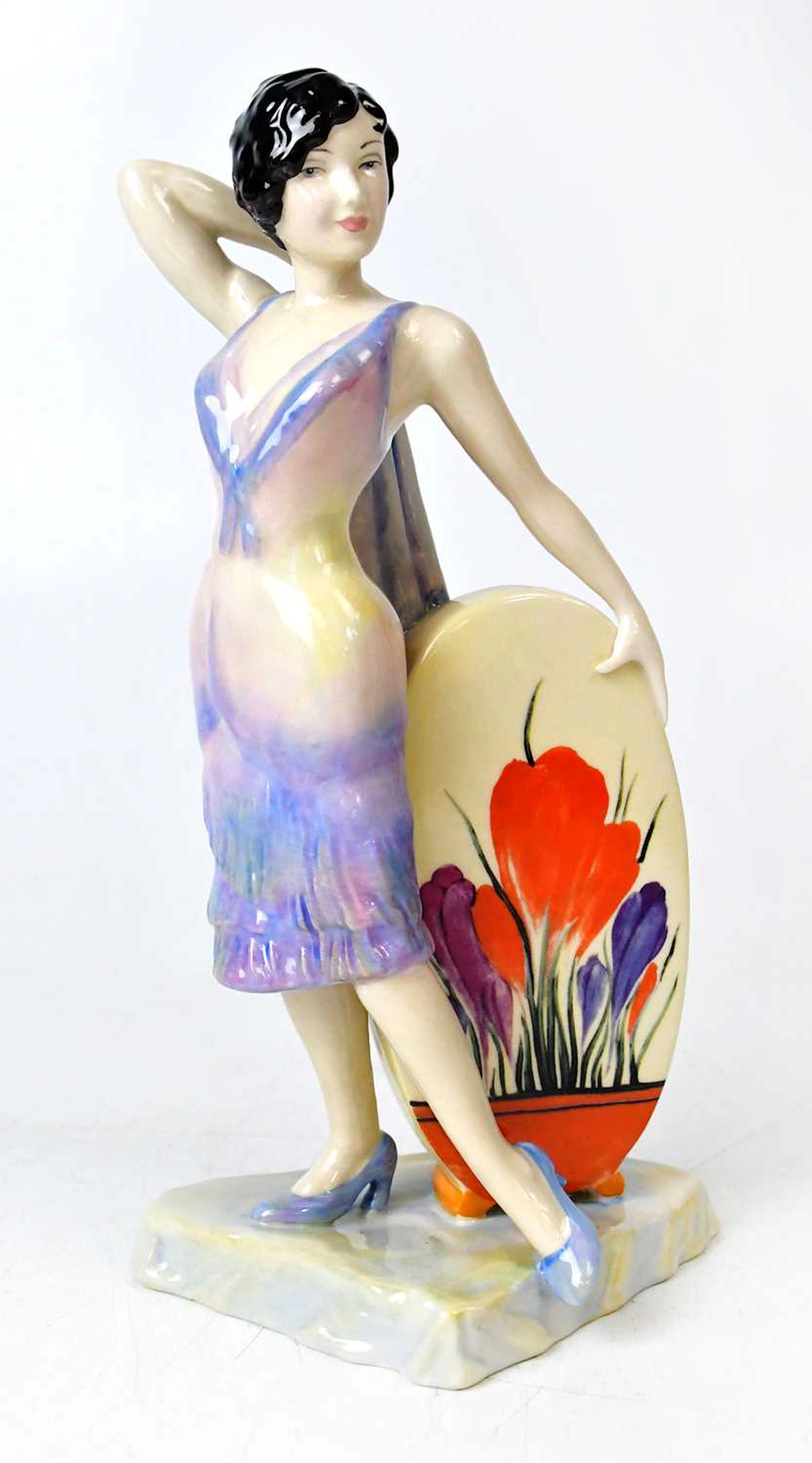 CARLTON WARE; a figure of Clarice Cliff 'The Sunshine Girl'