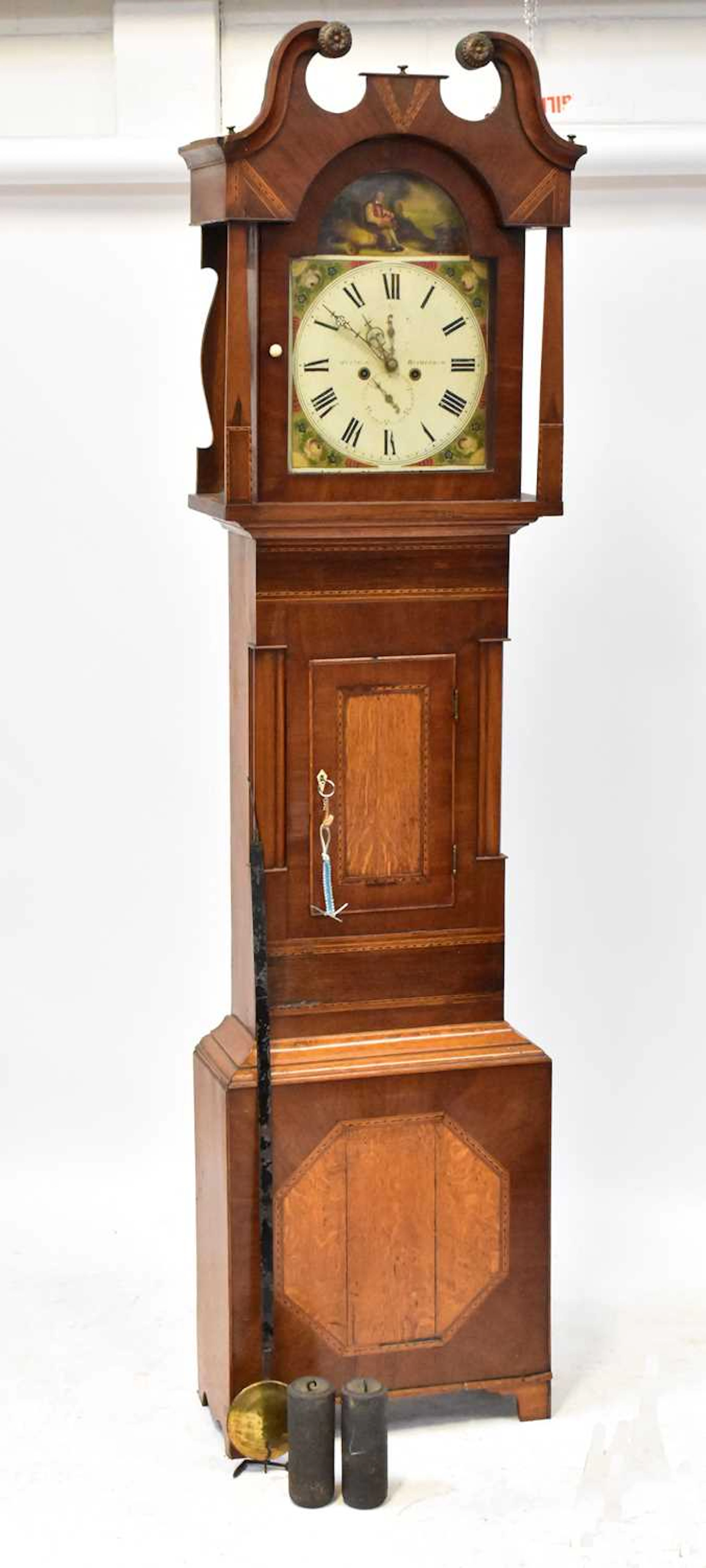 TAFFINDER OF ROTHERHAM; a Georgian oak and inlaid...