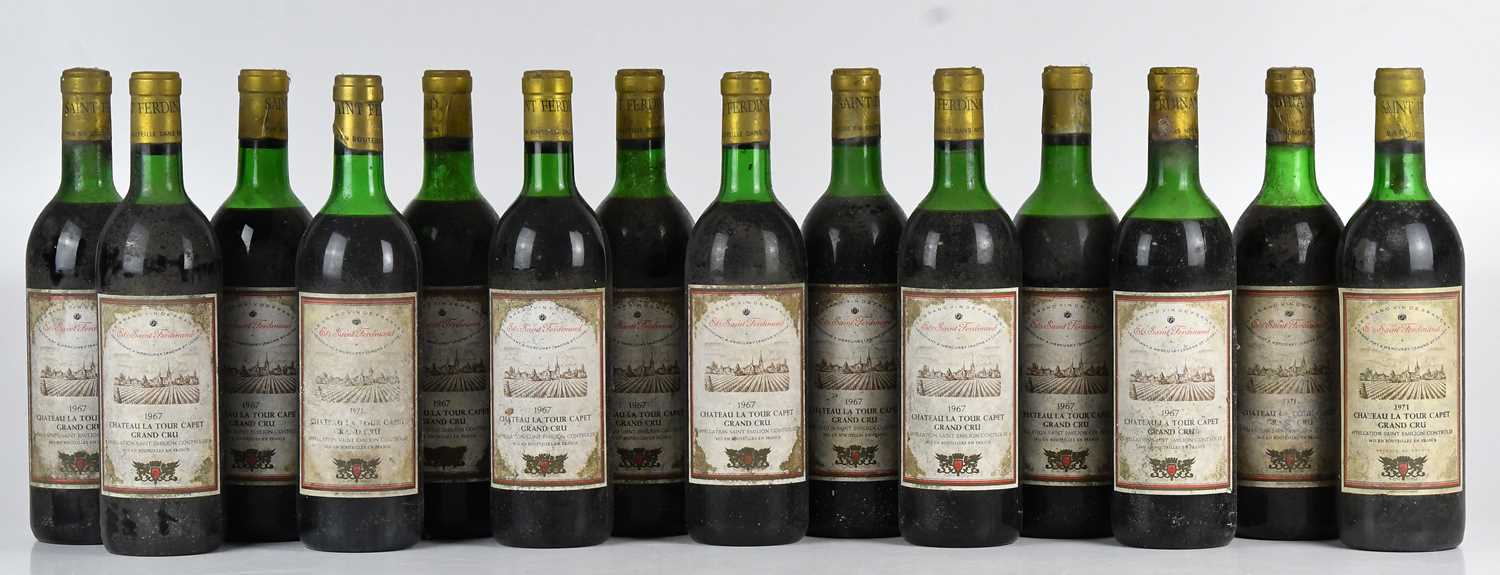 RED WINE; twelve bottles of Château La Tour Capet Grand Cru 1967