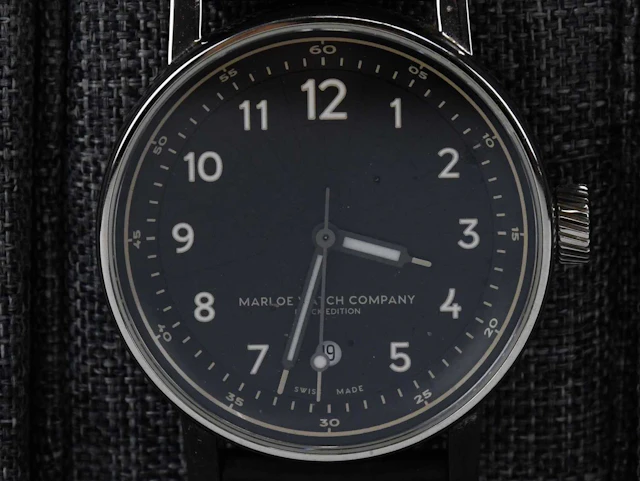 MARLOE WATCH COMPANY; a cased limited black edition...