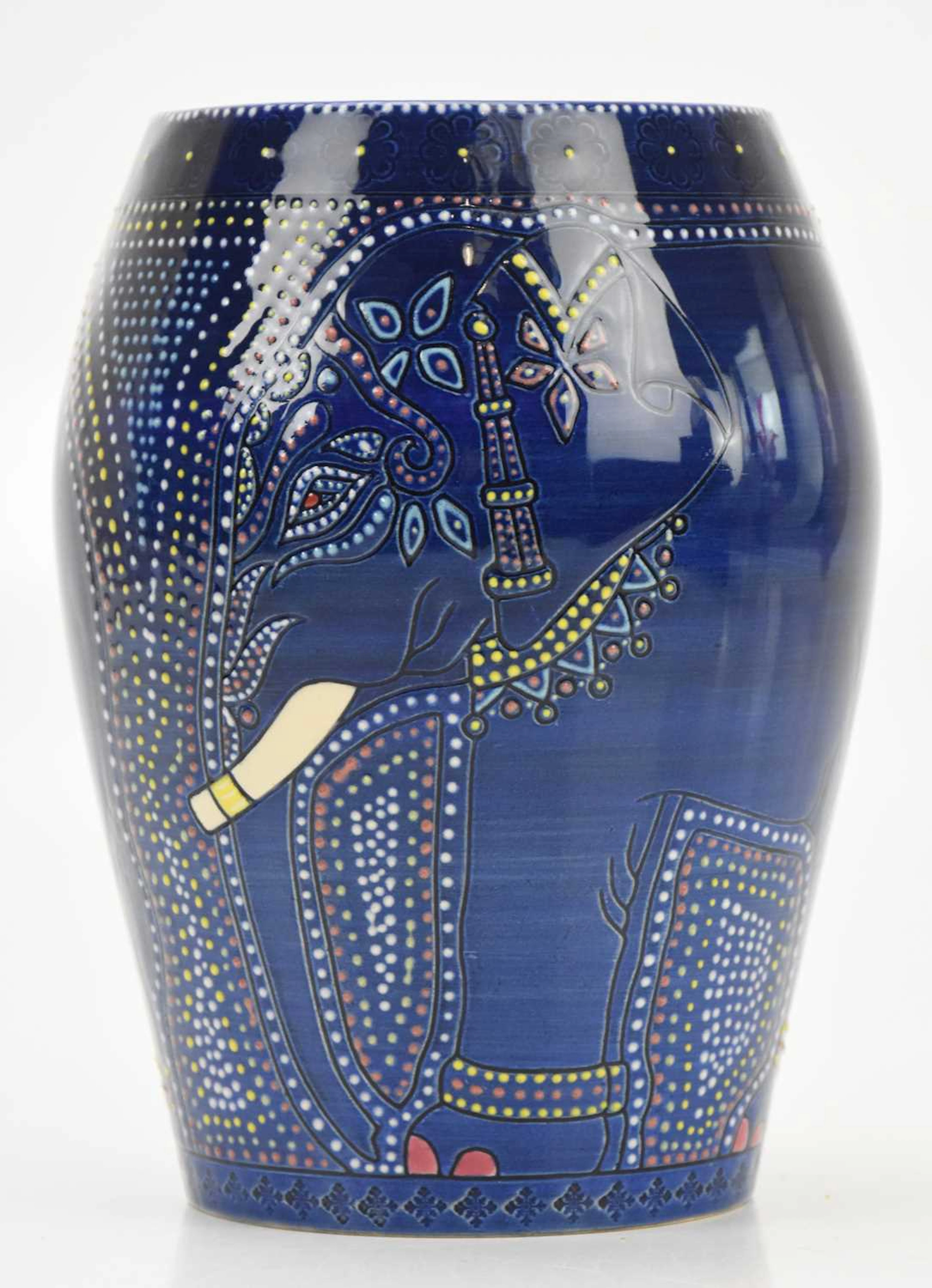 SALLY TUFFIN FOR DENNIS CHINA WORKS; a vase of shouldered form