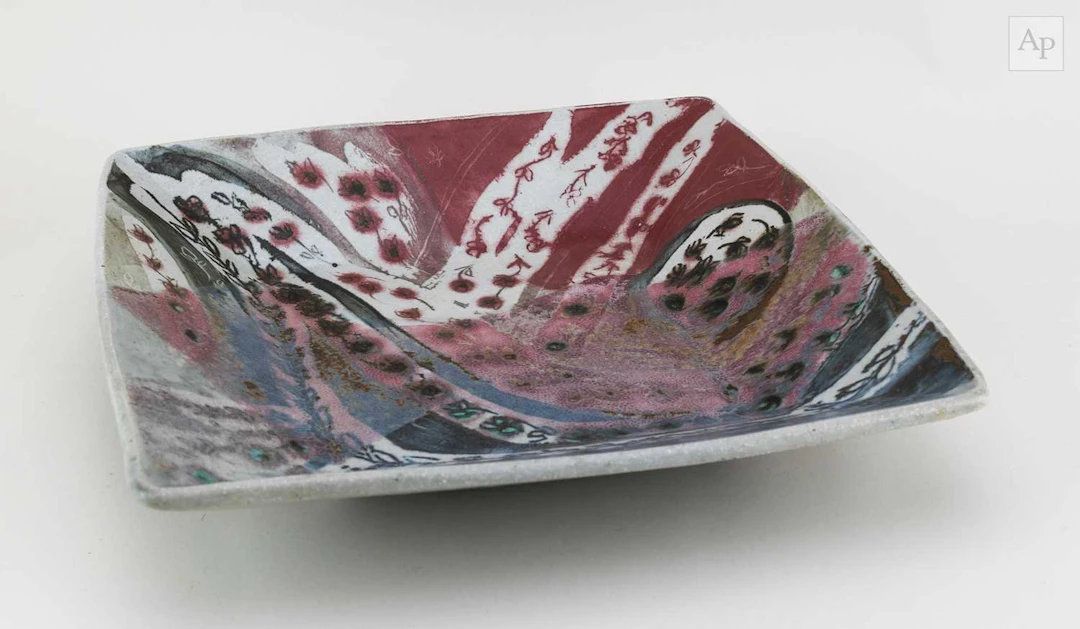 MARIANNE DE TREY (1913-2016); a large square stoneware...