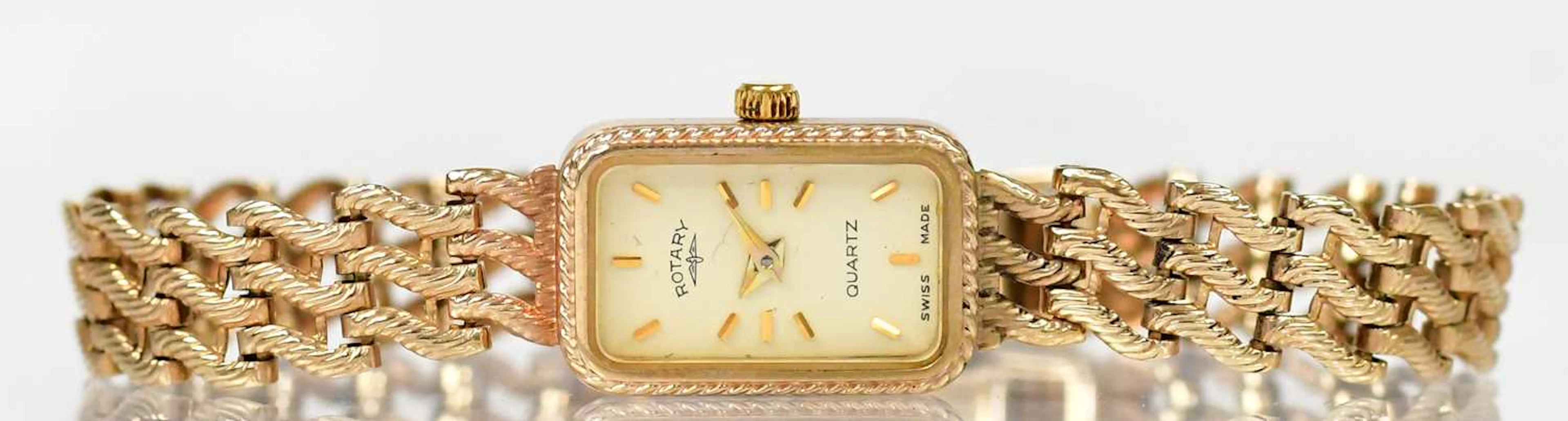 ROTARY; a 9ct yellow gold ladies' cocktail watch