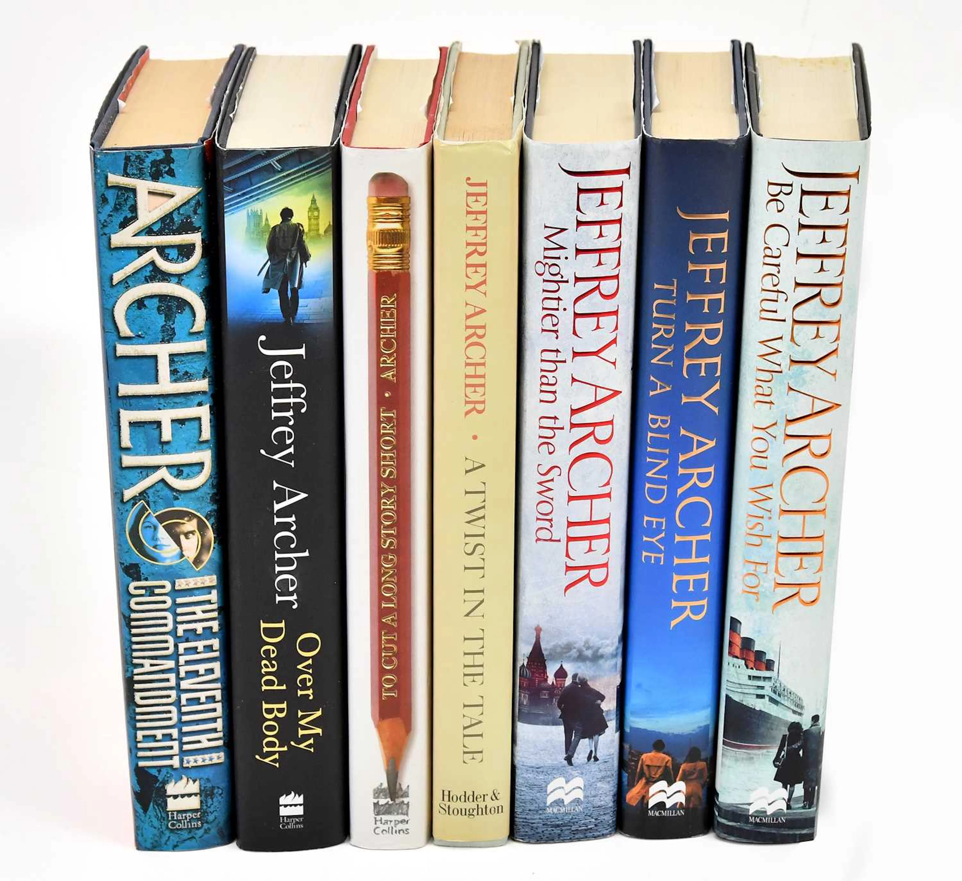 JEFFREY ARCHER; seven titles signed by the author either...