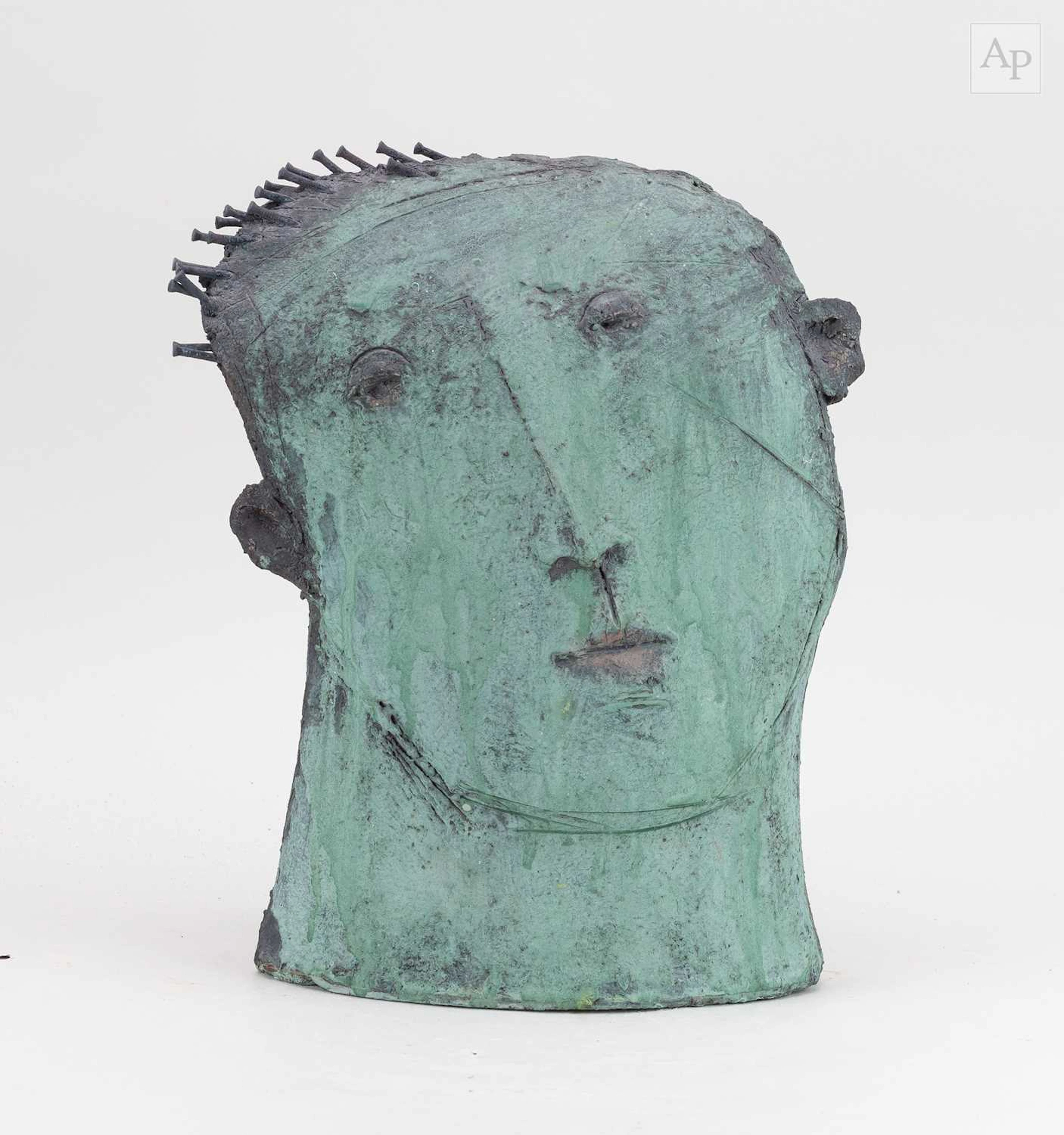CHRISTY KEENEY (born 1958); an earthenware sculpture of a...