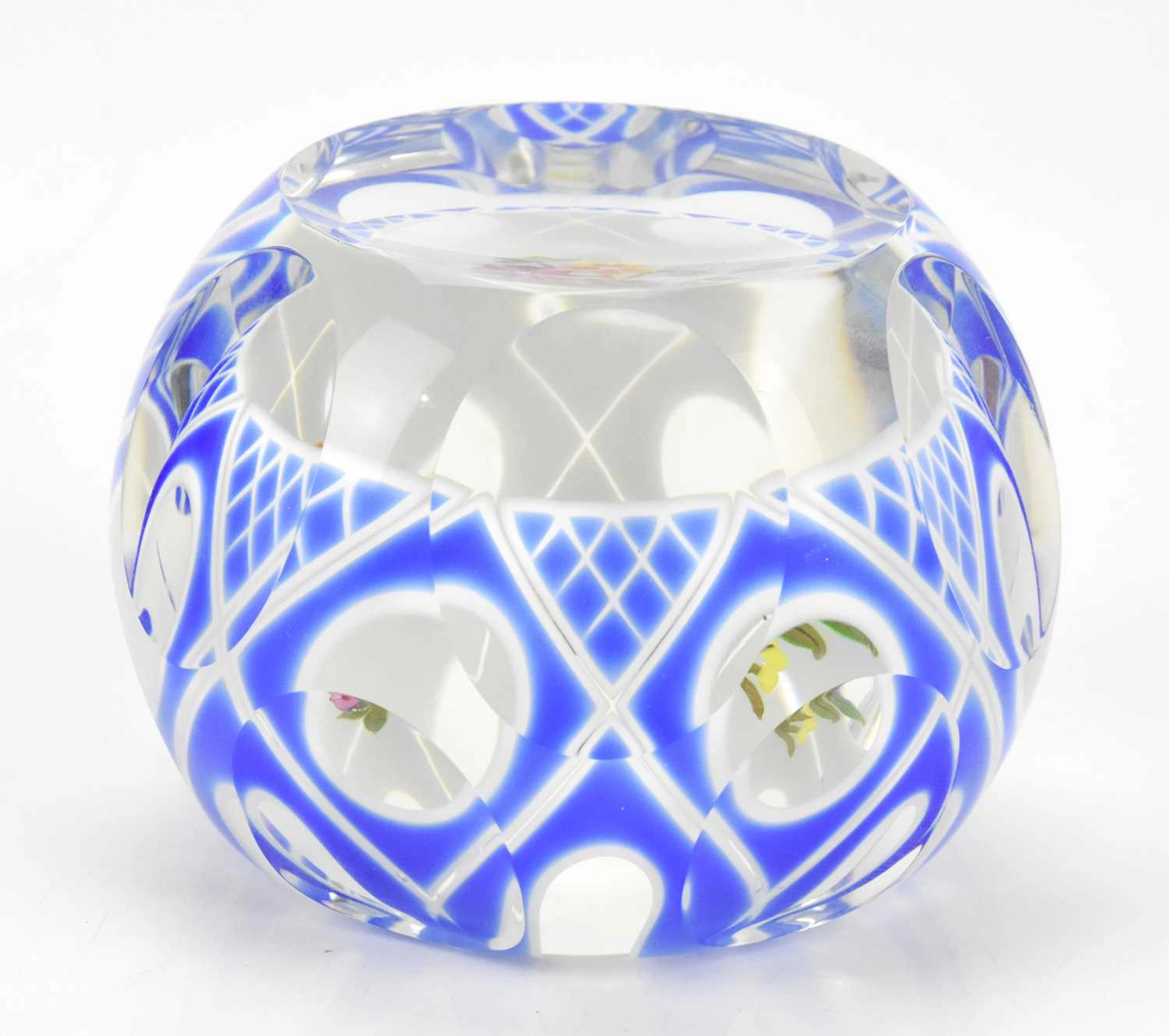 PERTHSHIRE; a rare magnum double overlay bouquet paperweight