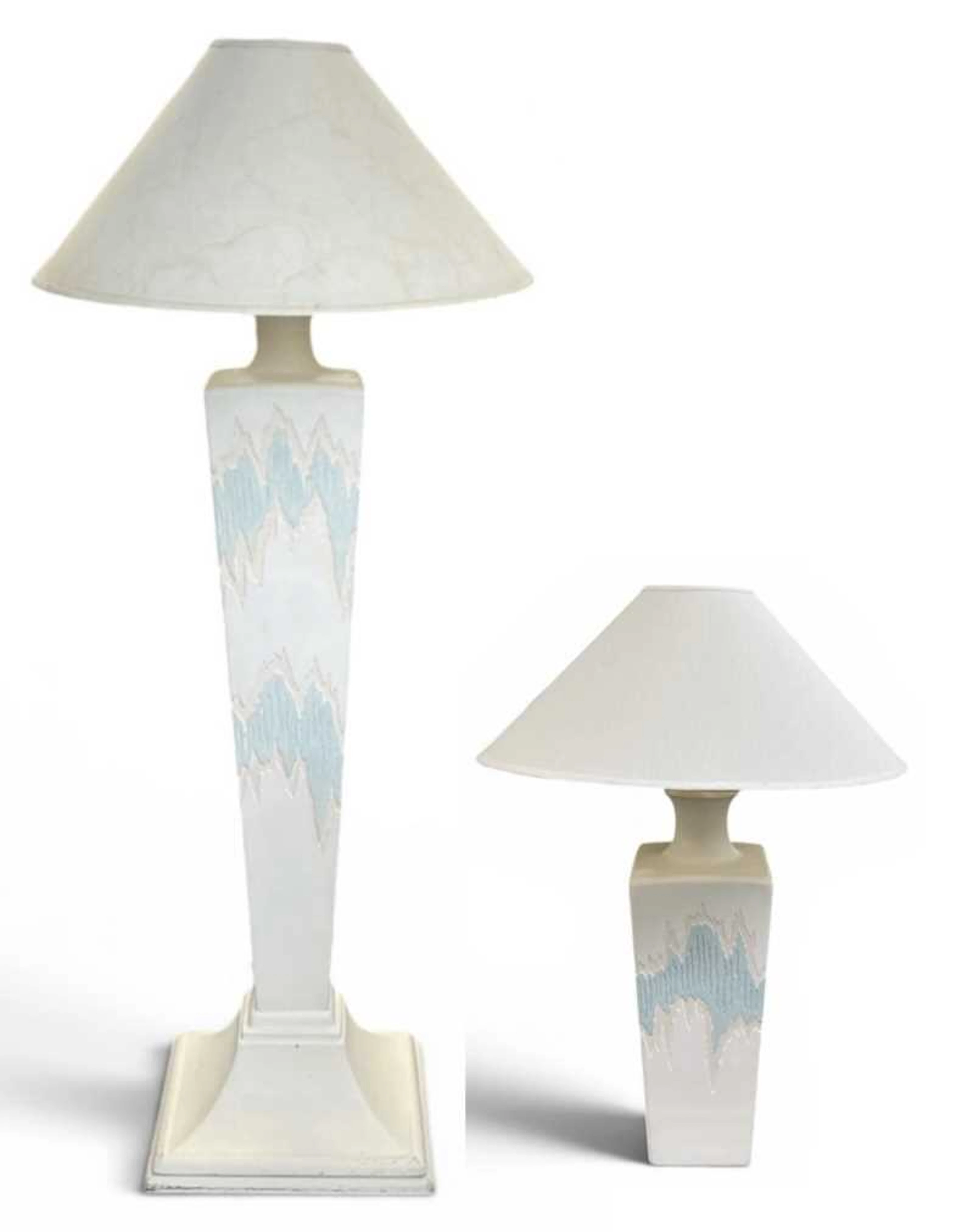 LEE REYNOLDS; a modern contemporary blue and pale pink...