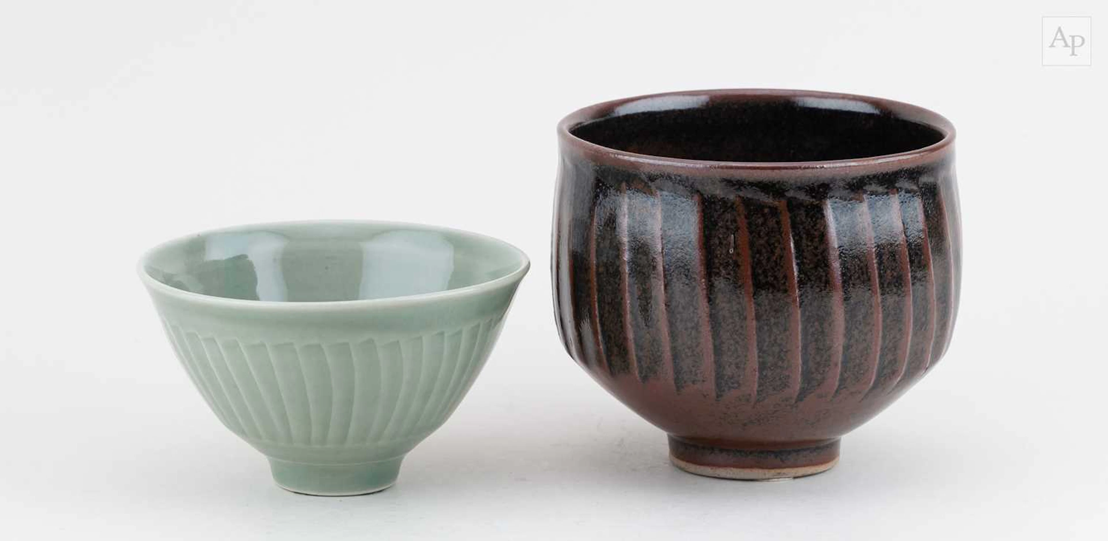 DAVID LEACH (1911-2005) for Lowerdown Pottery; a fluted...