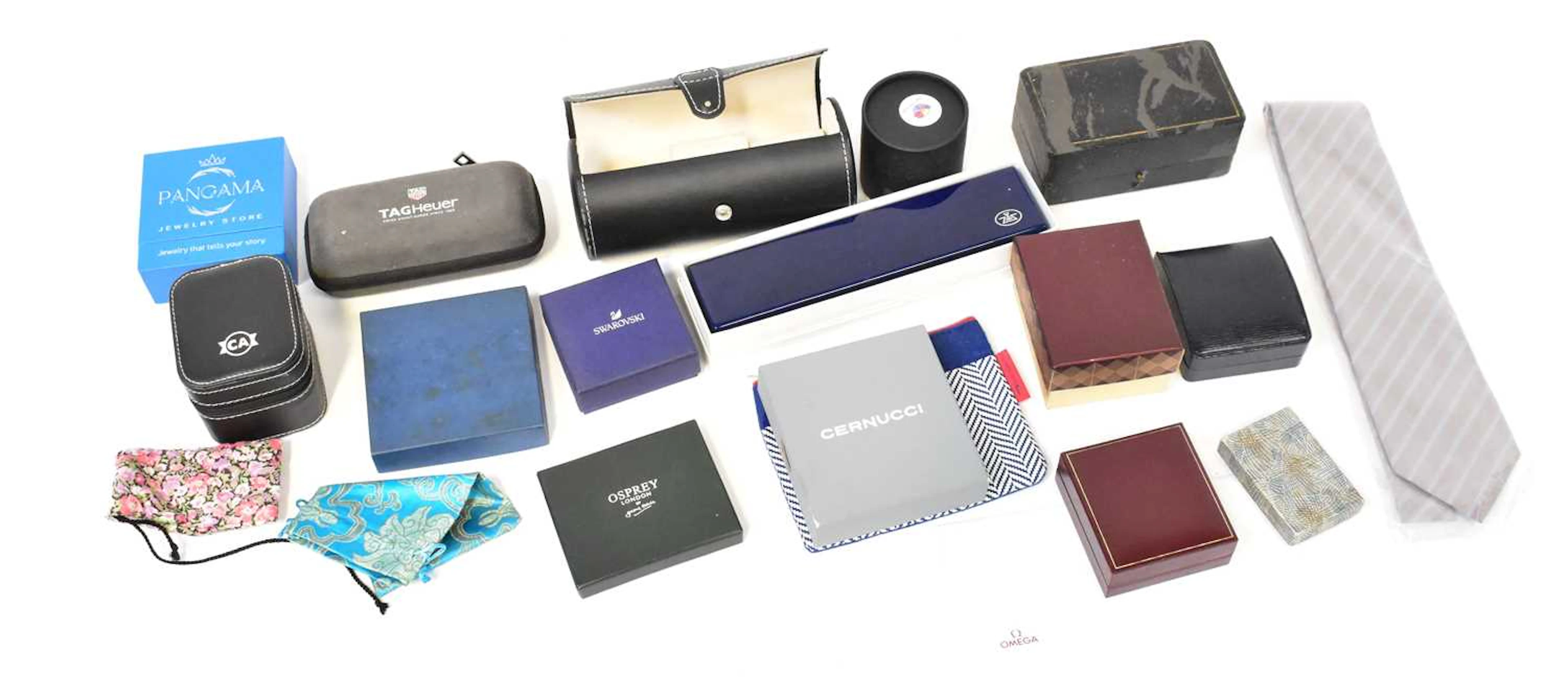 A quantity of watch and jewellery boxes to include TAG Heuer