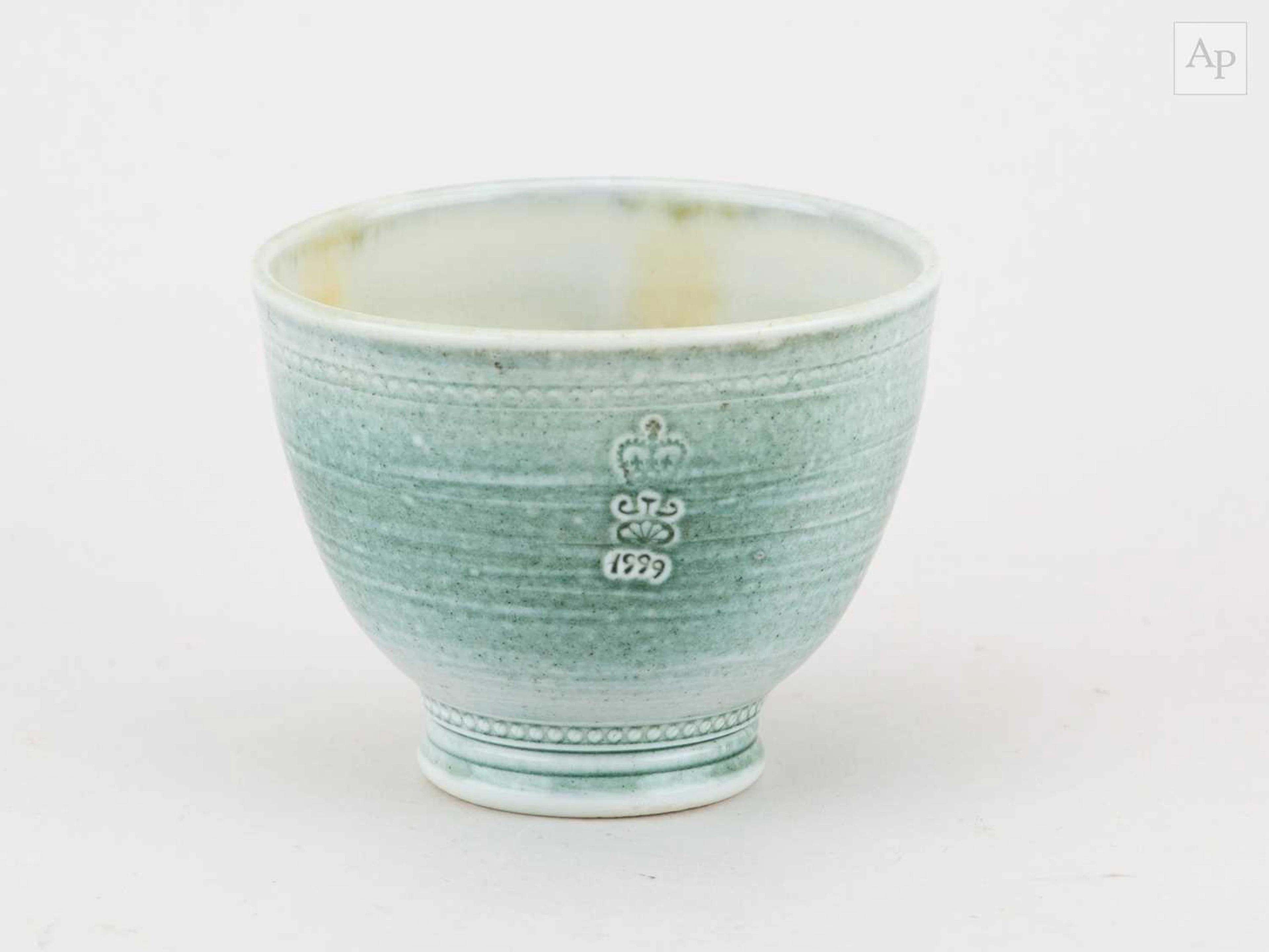 STEVE HARRISON (born 1967); a salt glazed porcelain cup
