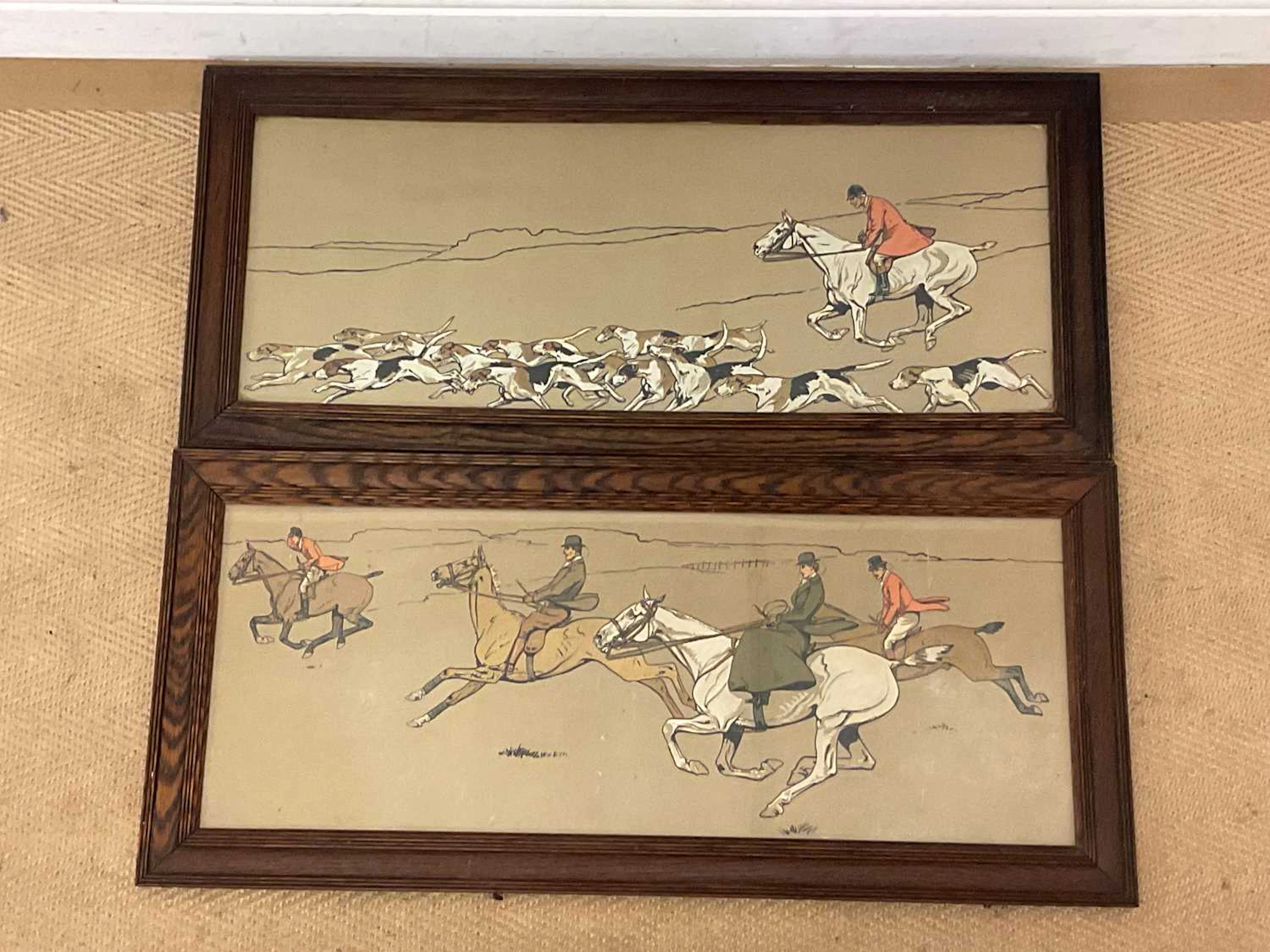 AFTER CECIL ALDIN; a pair of chromolithographs