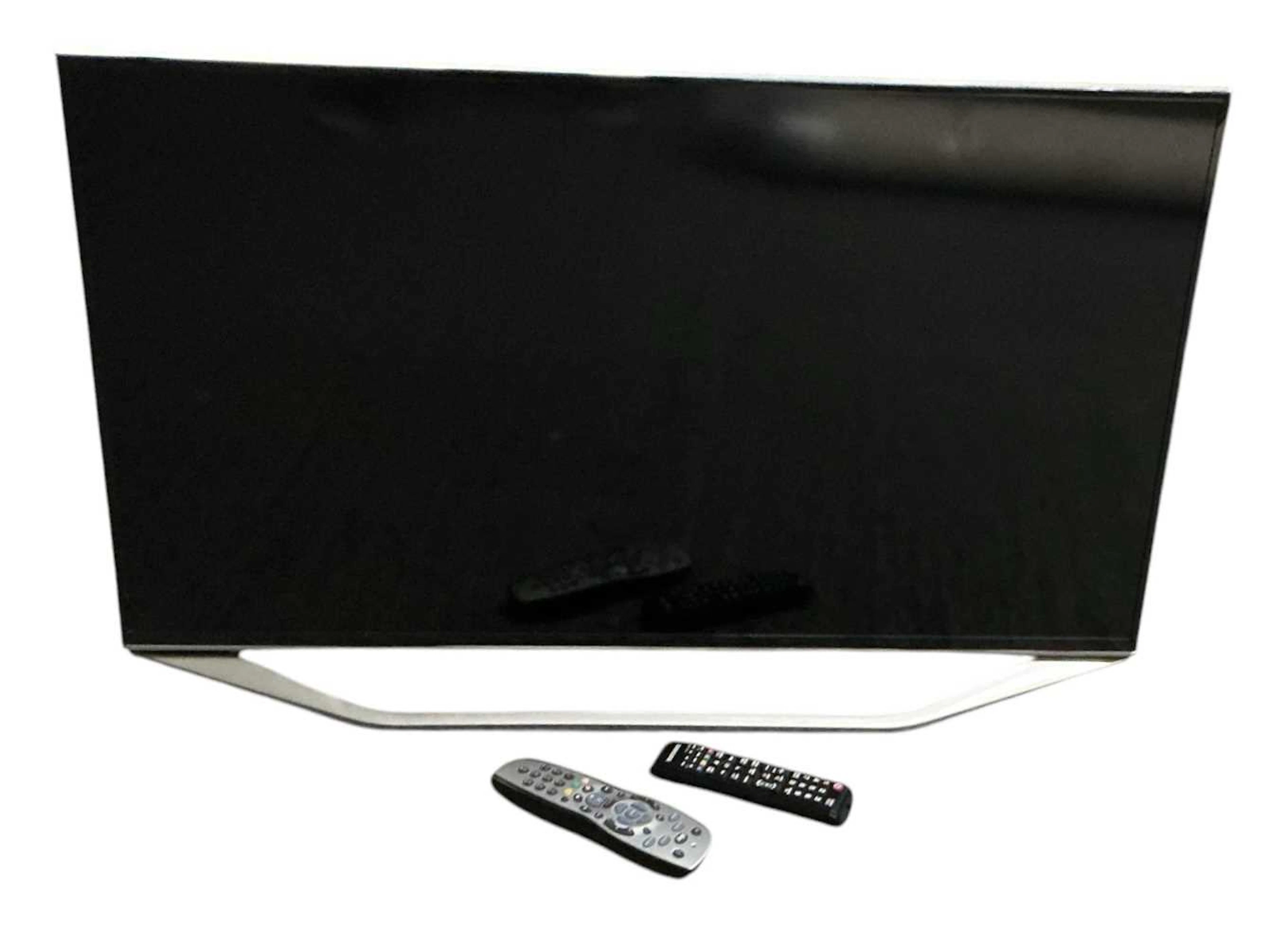 SAMSUNG; a 40" flatscreen television and stand (2)