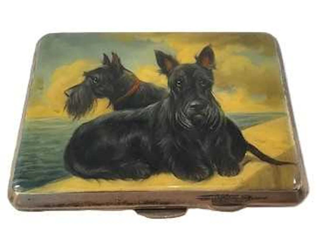 J COLLYER LTD; an Edward VIII hallmarked silver and enamel cigarette case