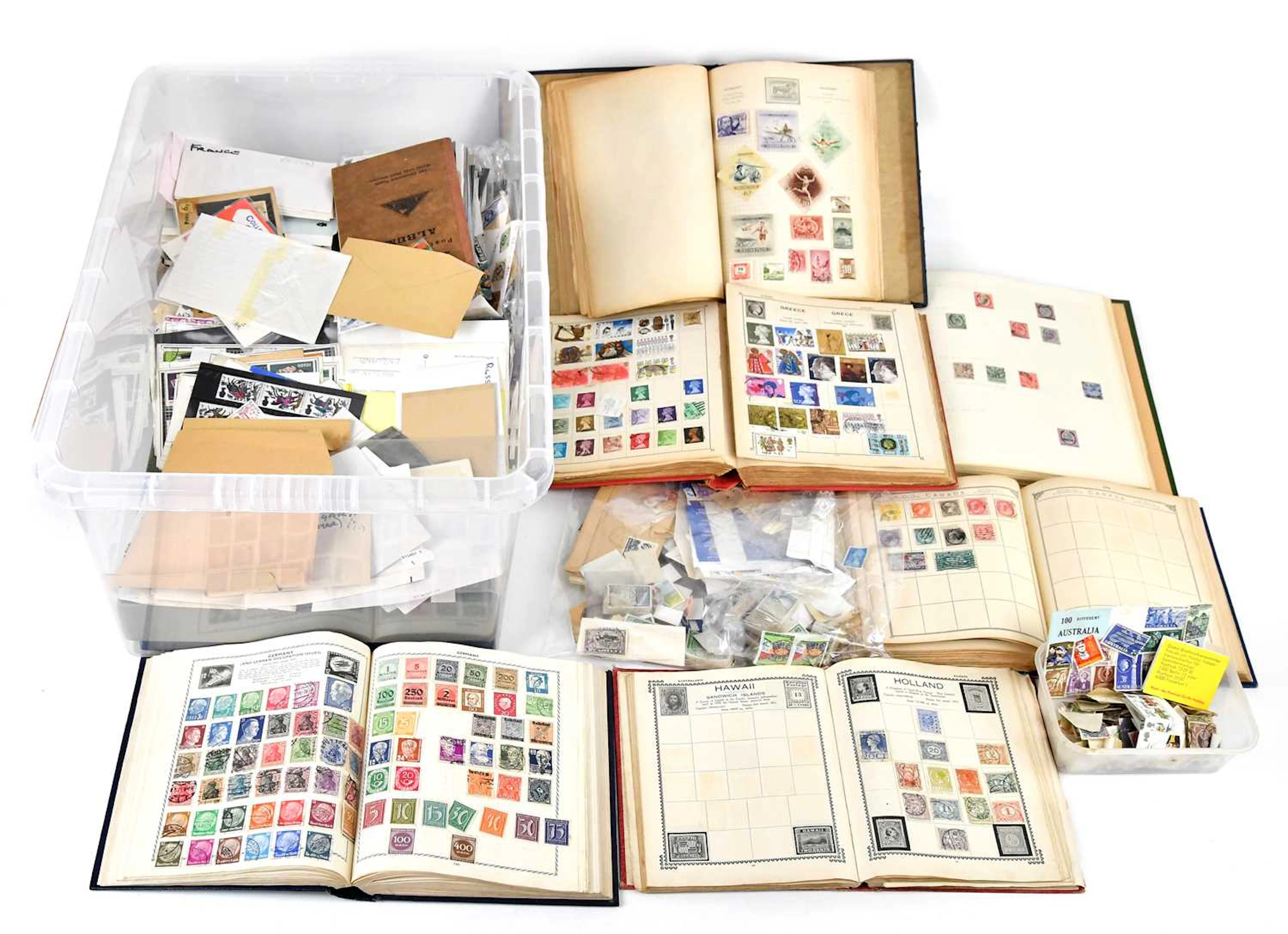 WORLD; a collection with various vintage albums including Lincoln
