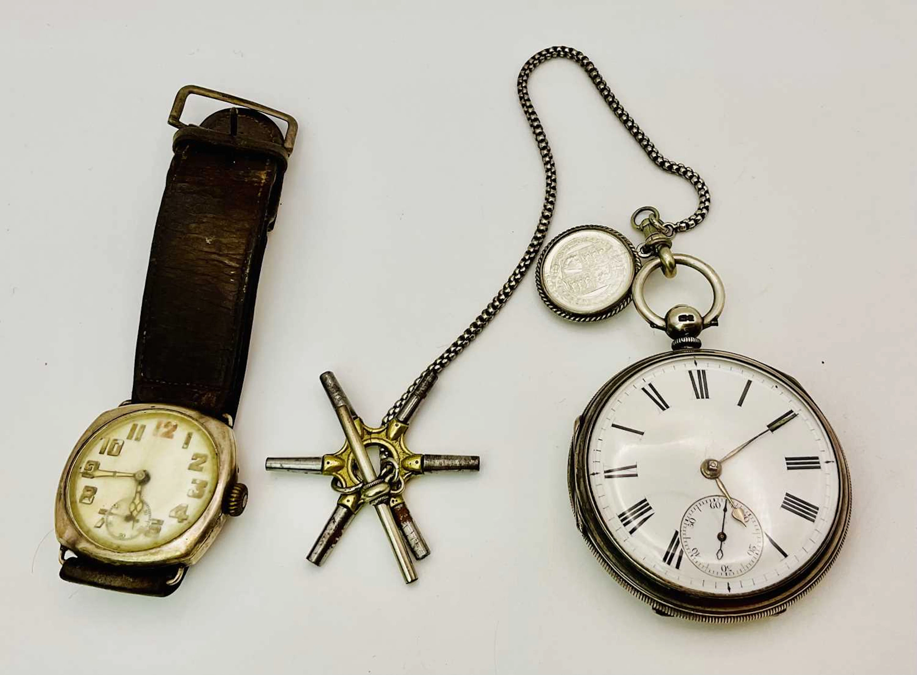 An early 20th century 925 silver cased gentleman's...
