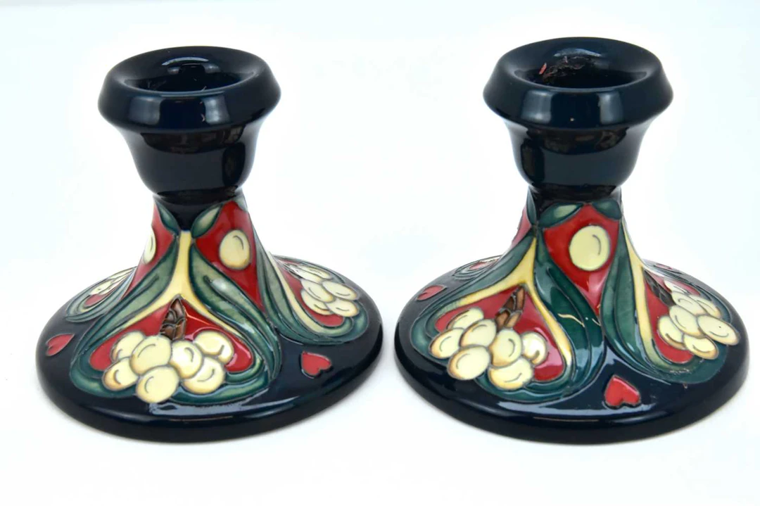 MOORCROFT; a pair of 2012 'Golden Bough' pattern short...