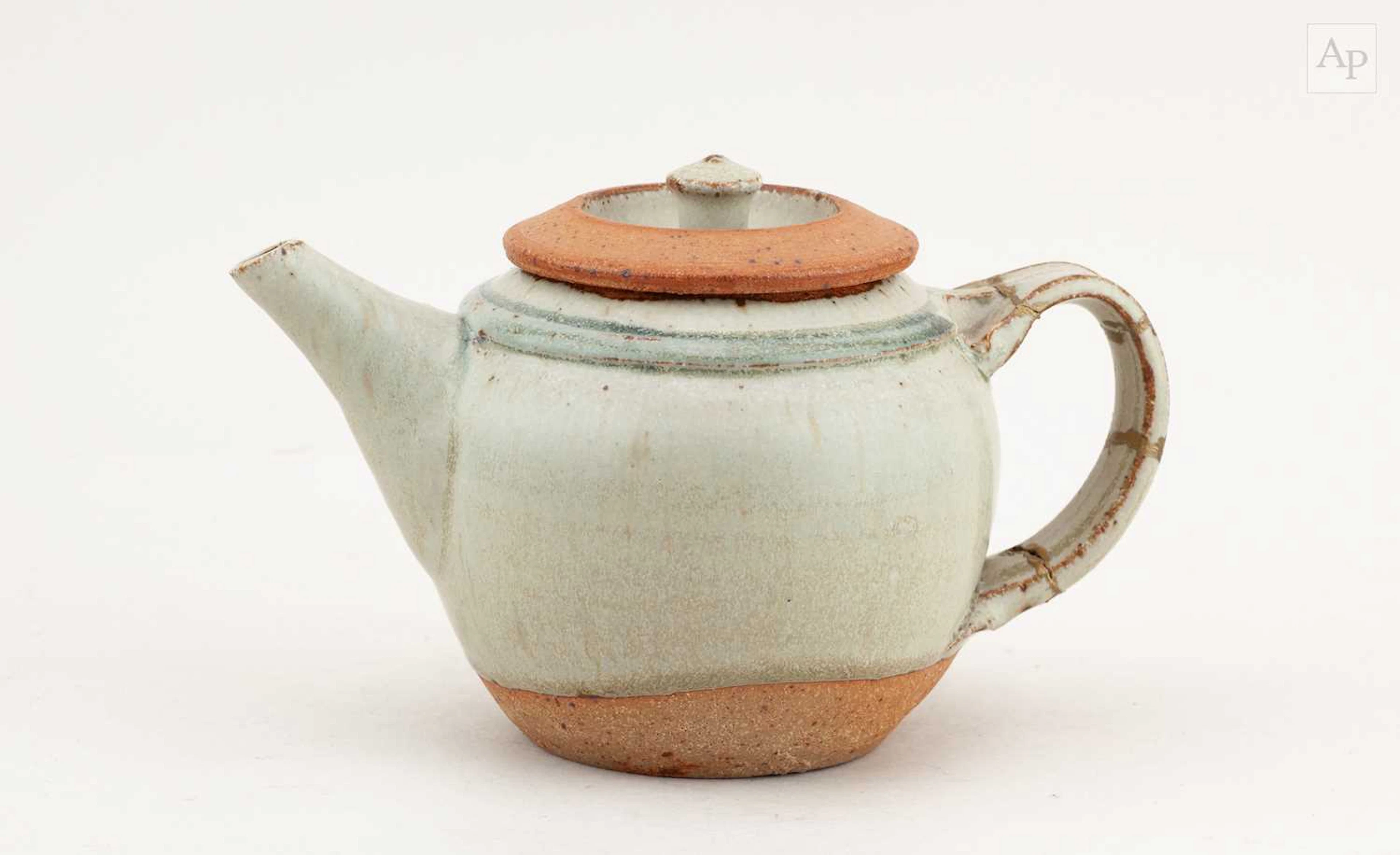 RICHARD BATTERHAM (1936-2021); a stoneware teapot covered...