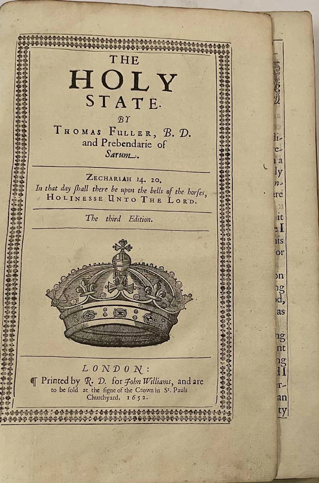 THOMAS FULLER; The Holy State
